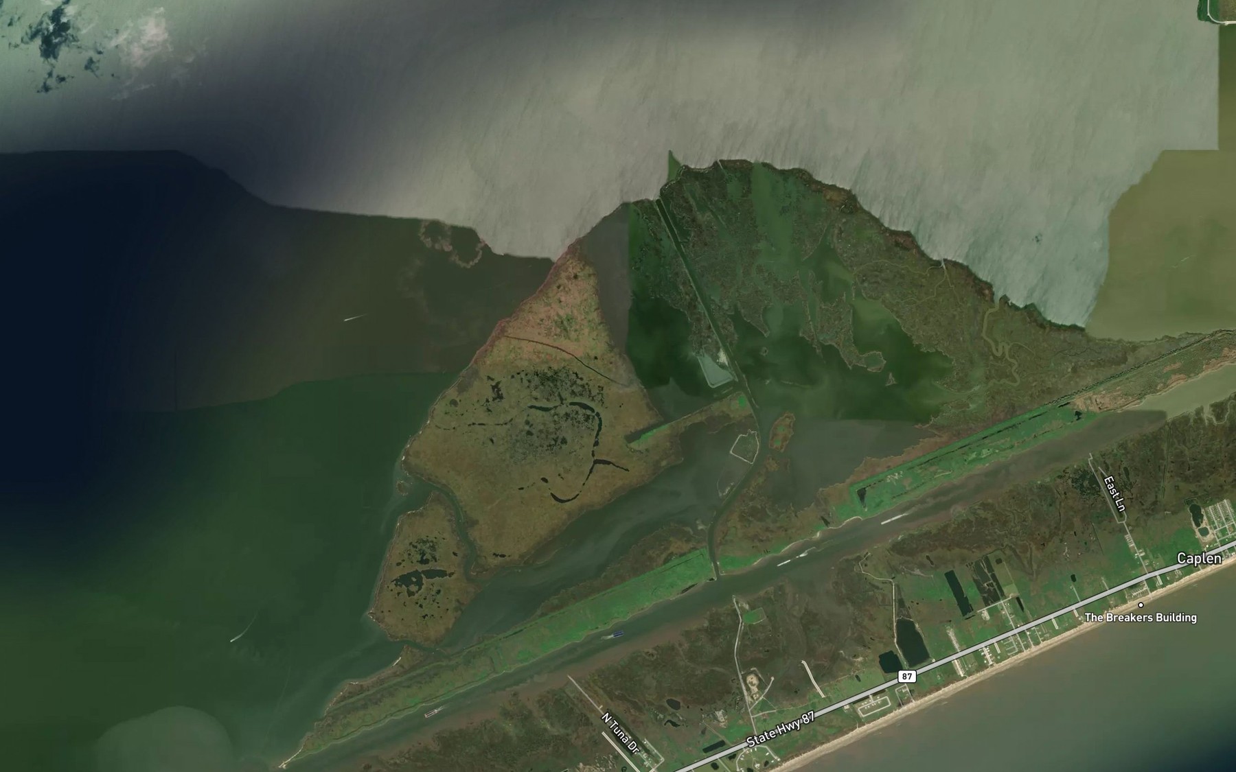 Satellite map of the Ghost Bayou