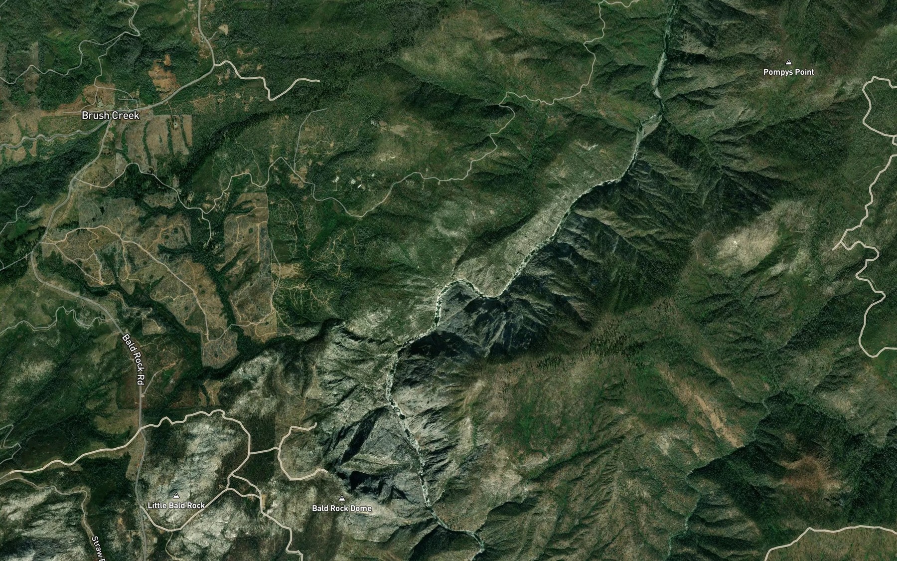 Satellite map of the Indian Creek