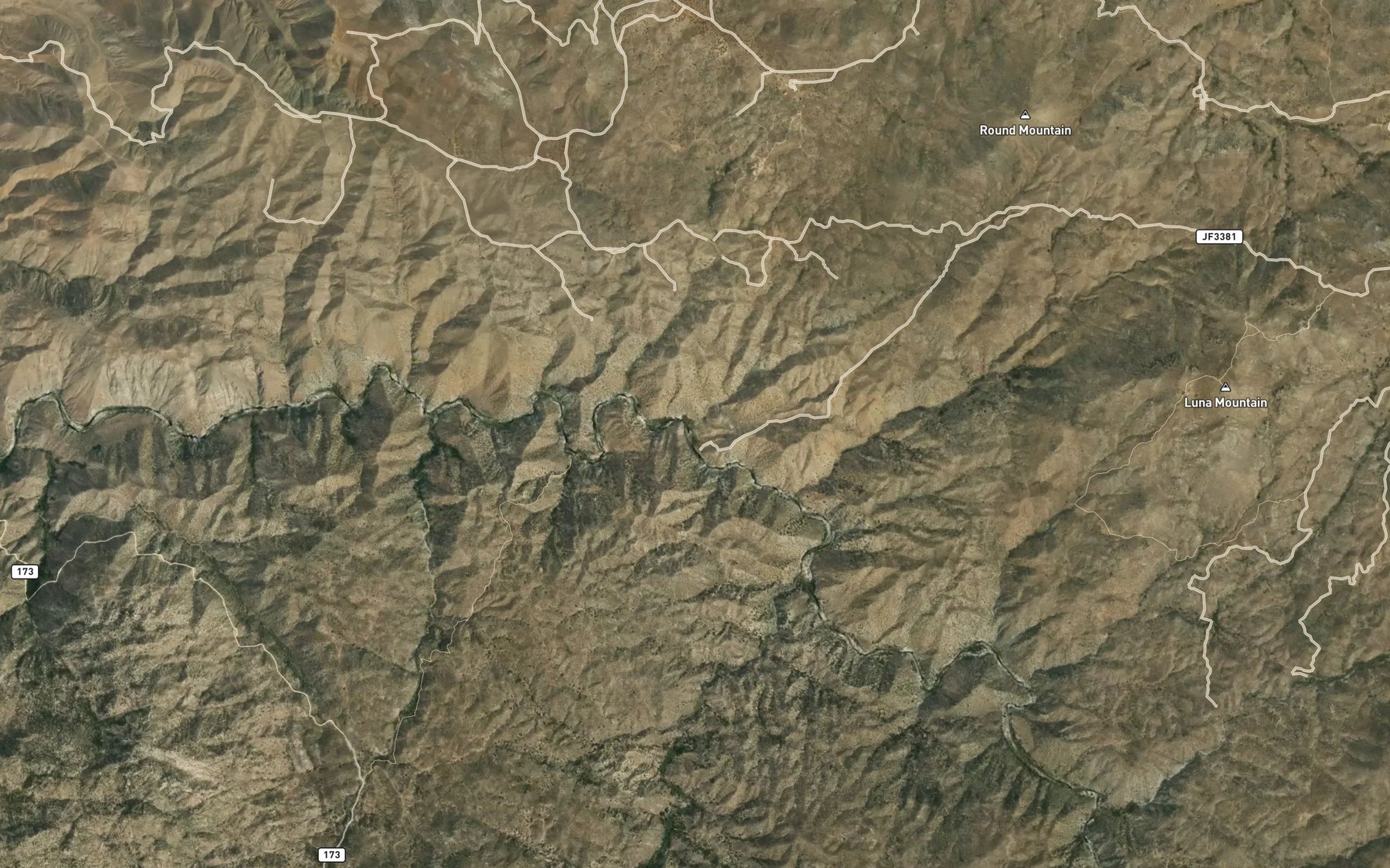 Satellite map of the Warm Spring