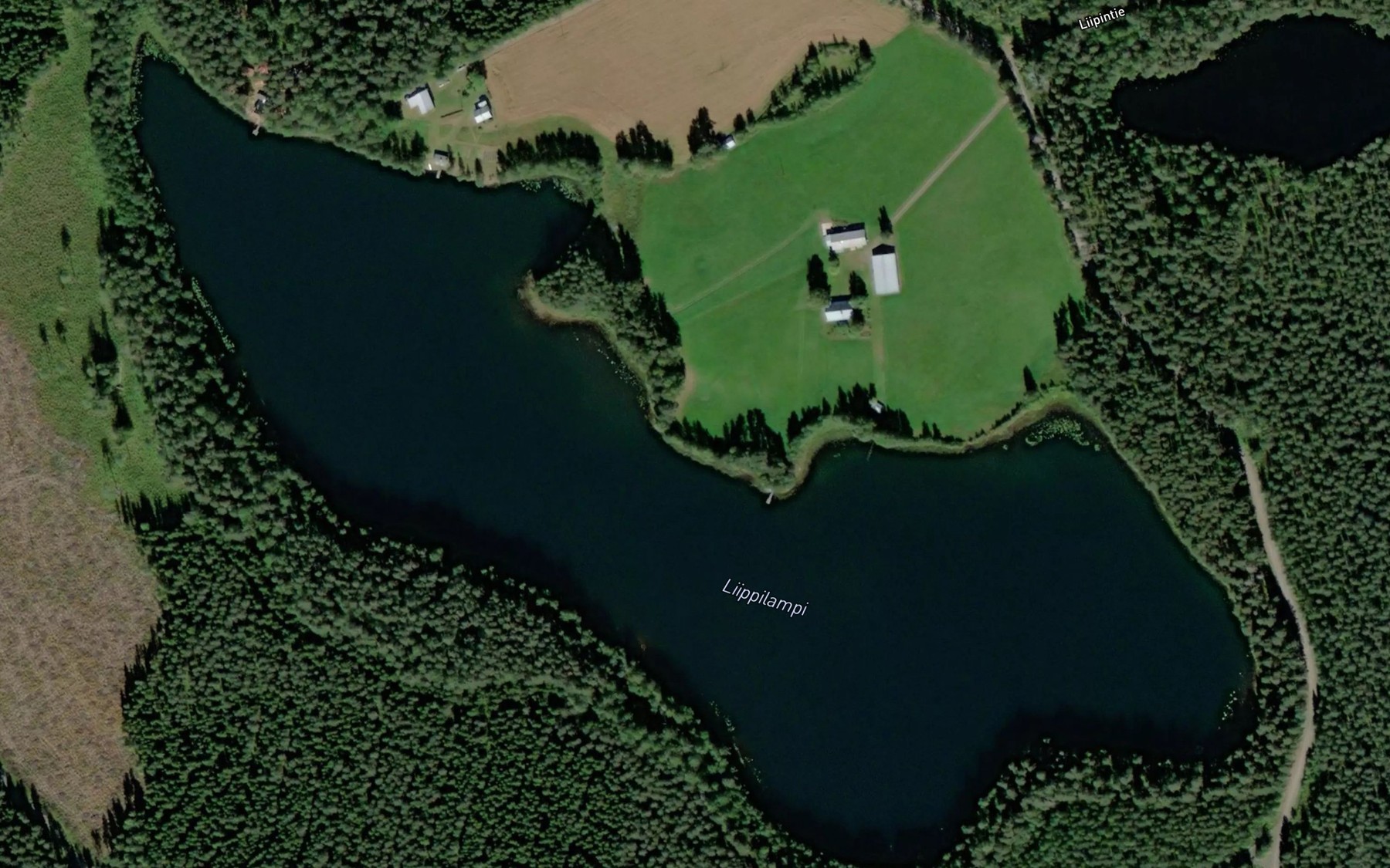Satellite map of the Liippilammit