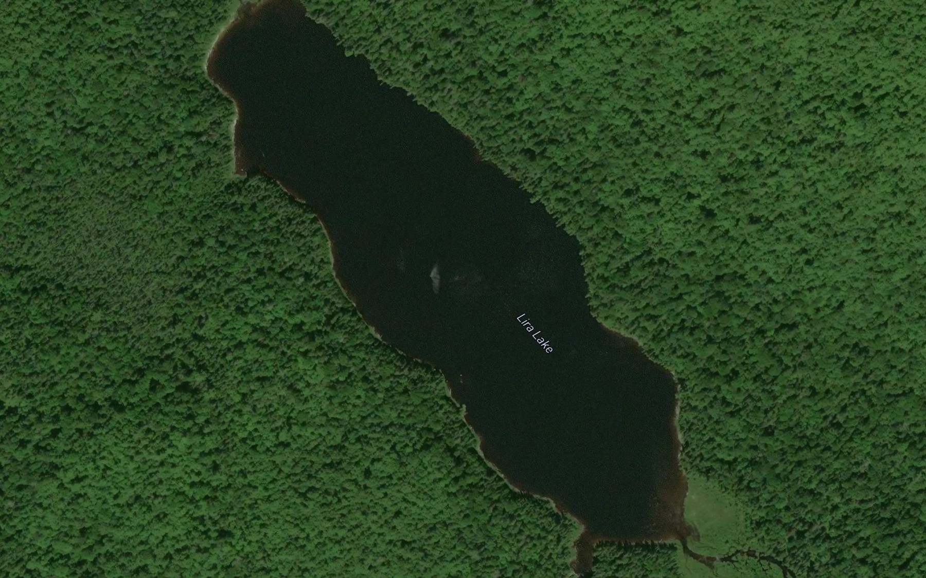 Satellite map of the Lira Lake