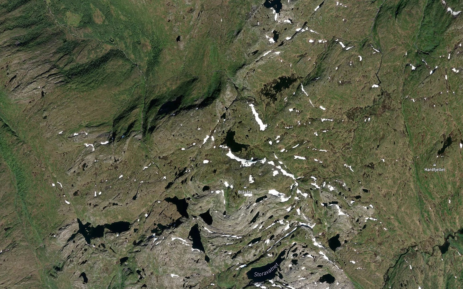 Satellite map of the Vampavatnet