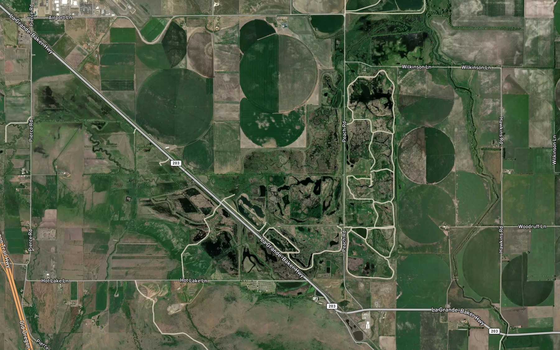 Satellite map of the Ladd Creek Pickup Ditch