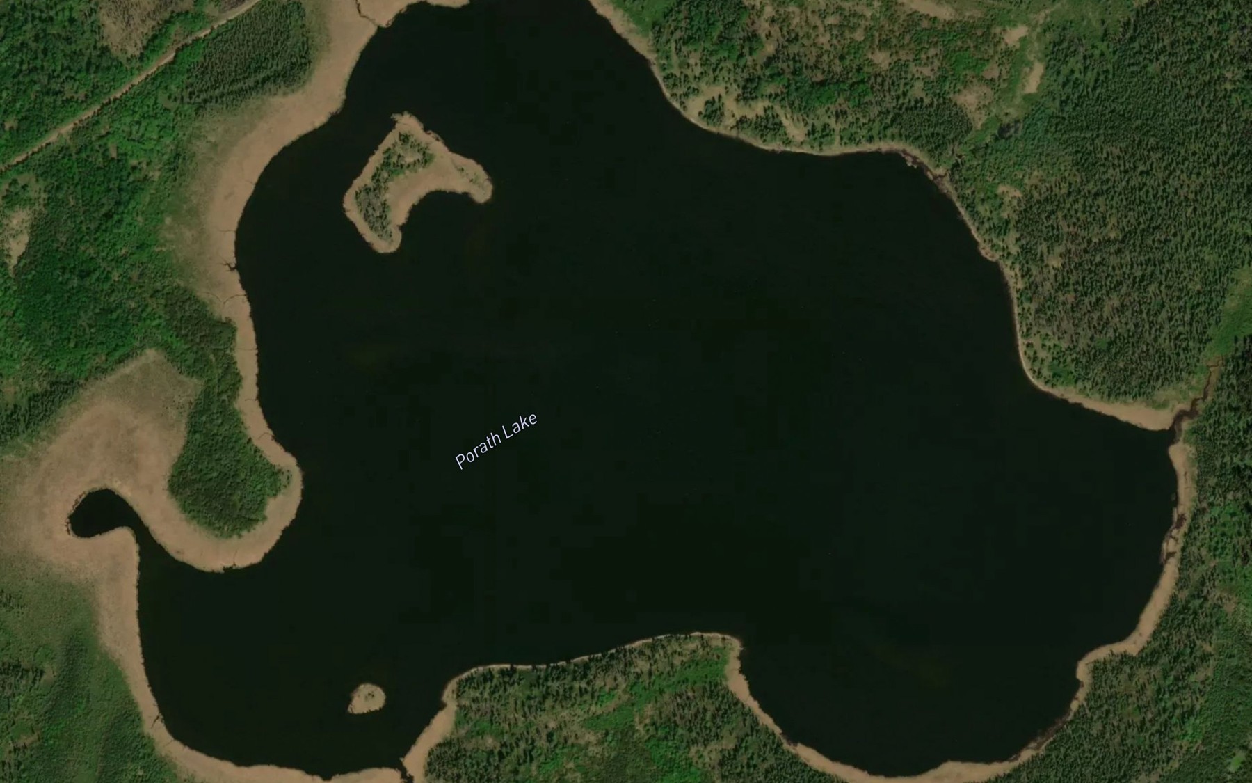 Satellite map of the Porath Lake