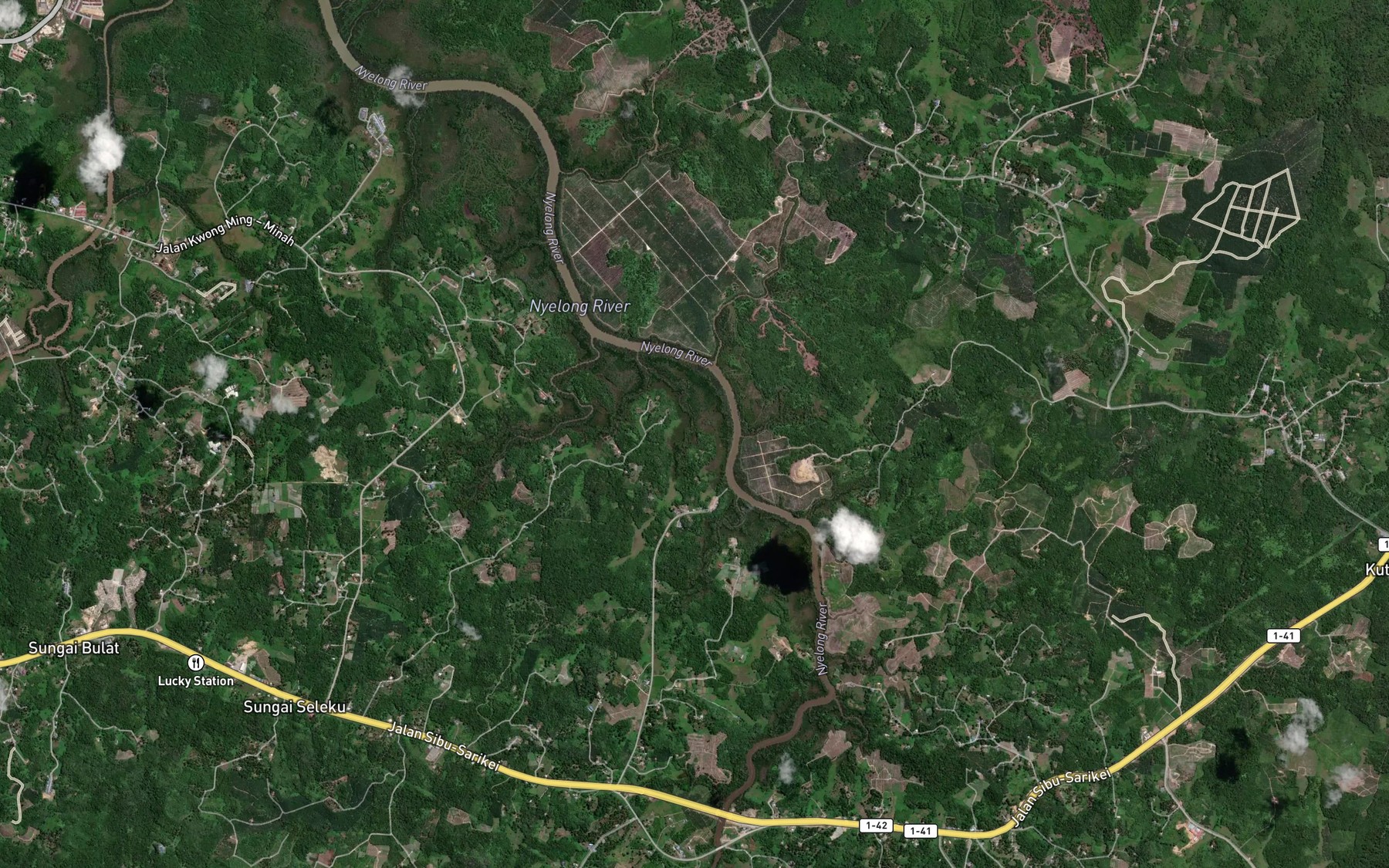 Satellite map of the Sungai Sekulit