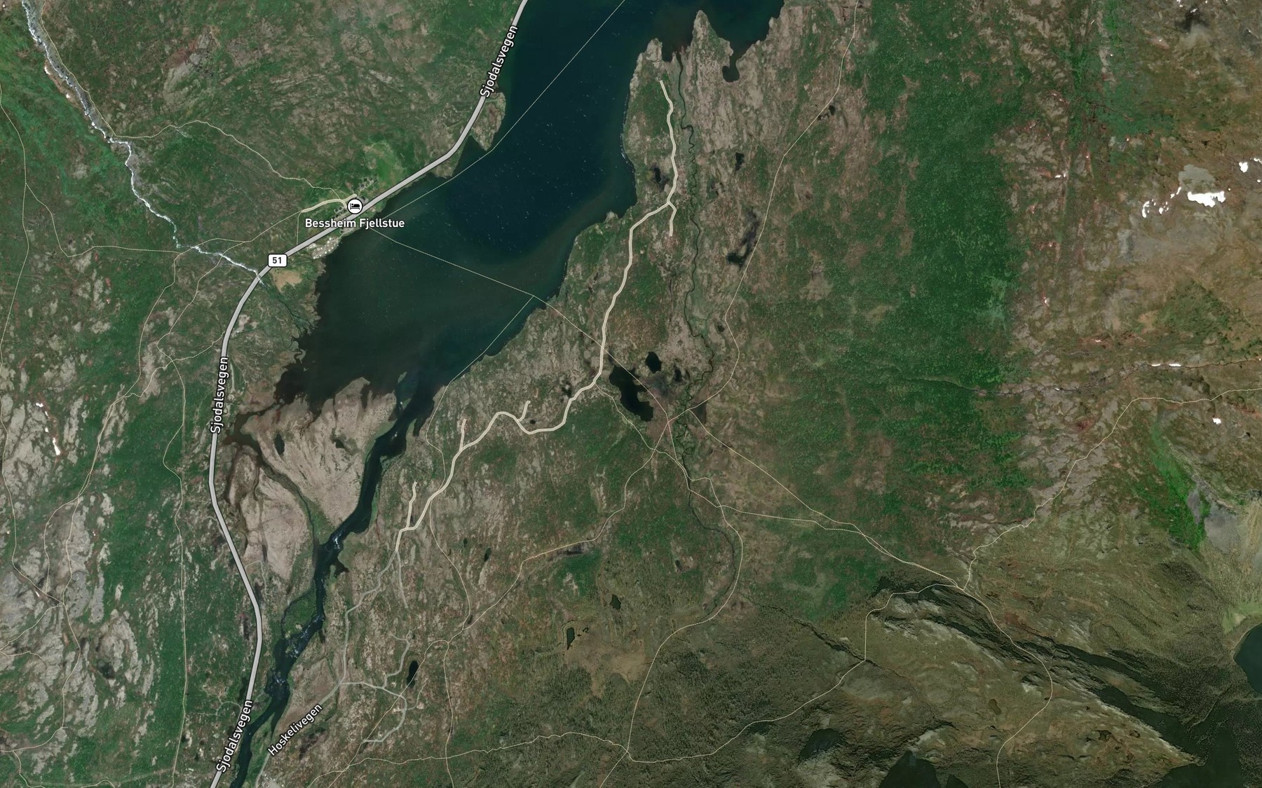 Satellite map of the Hosketjern