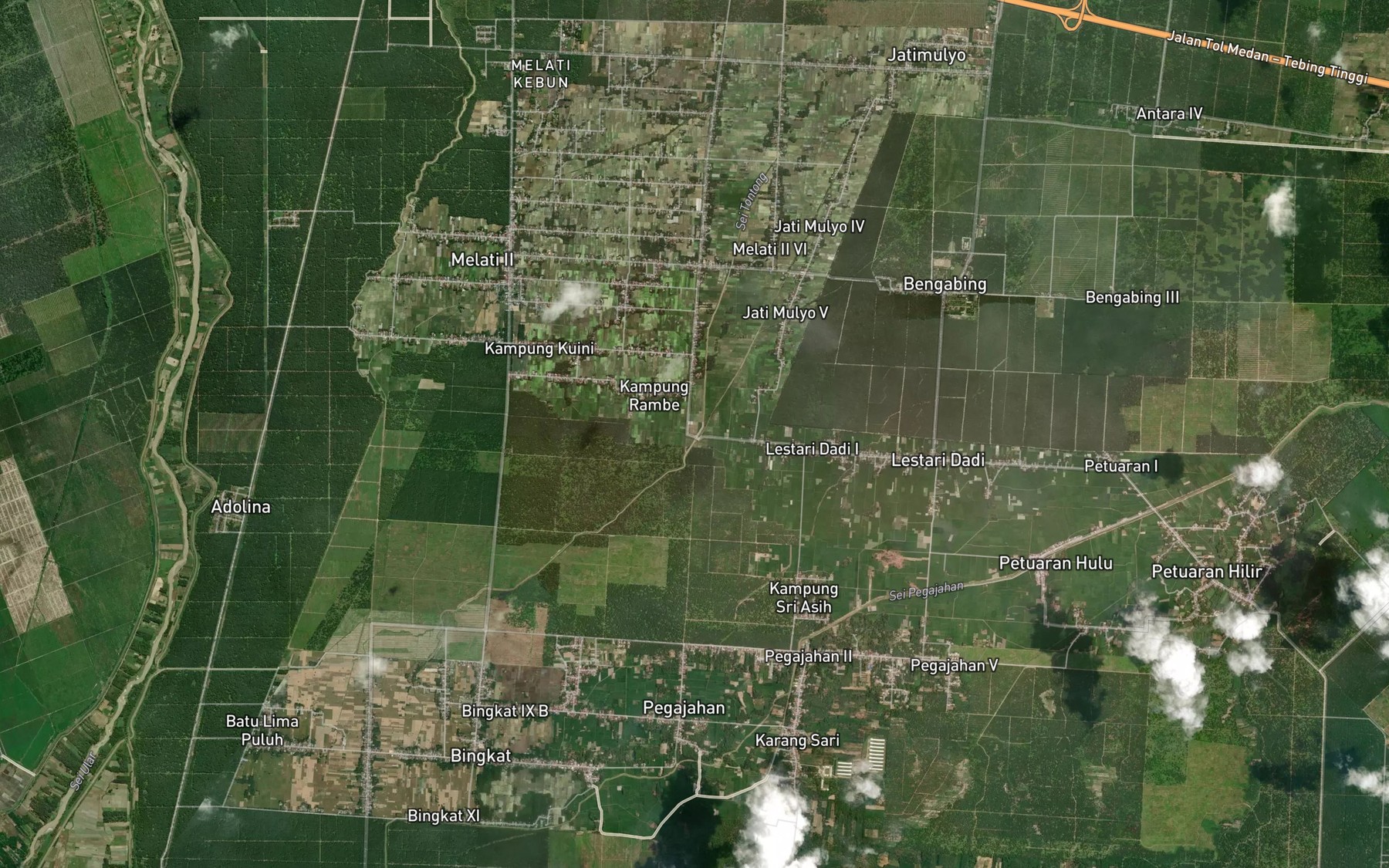 Satellite map of the Sungai Tontong