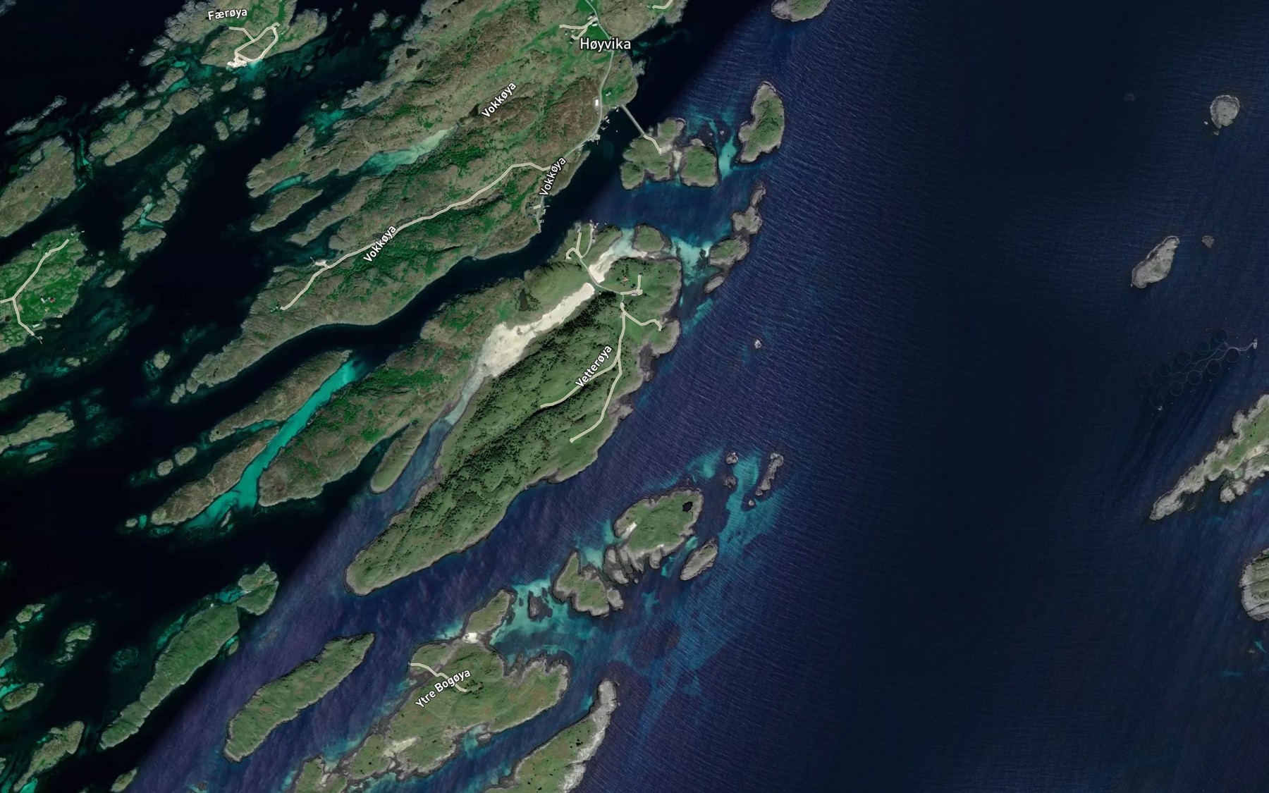 Satellite map of the Nord-Hestvollvika