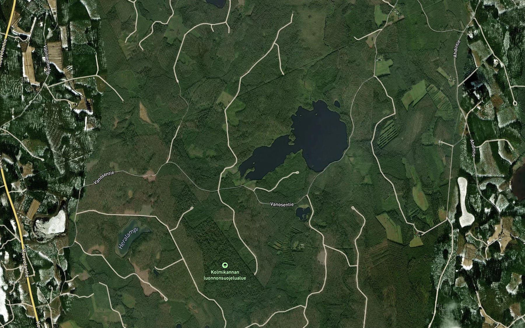 Satellite map of the Ruusanlahti