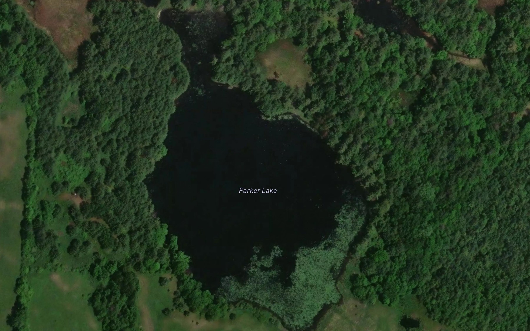 Satellite map of the Parker Lake