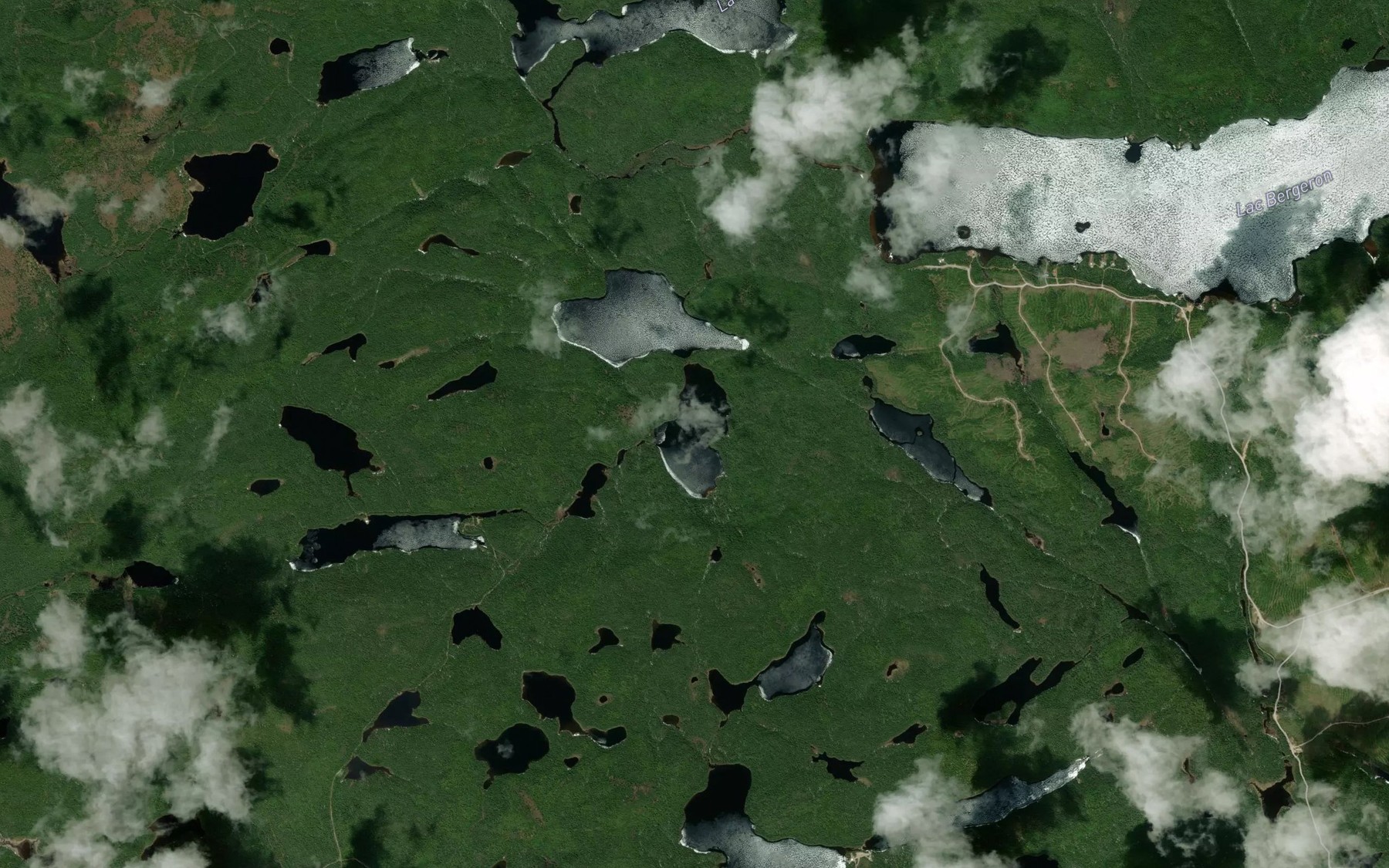 Satellite map of the Lac des Cendres
