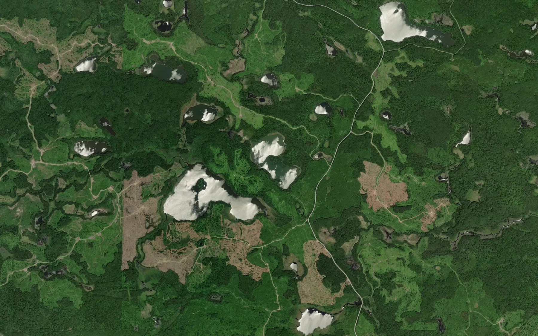 Satellite map of the Turn Lake
