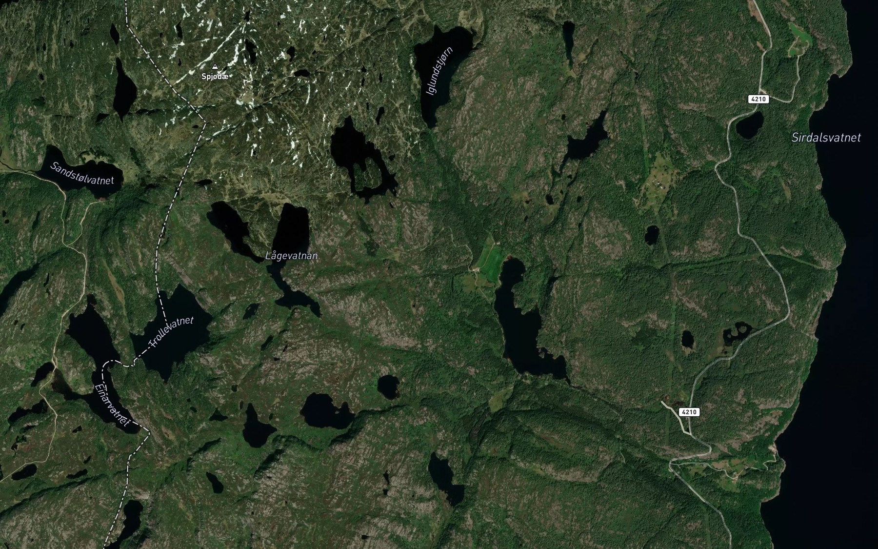 Satellite map of the Stemvannsbekken
