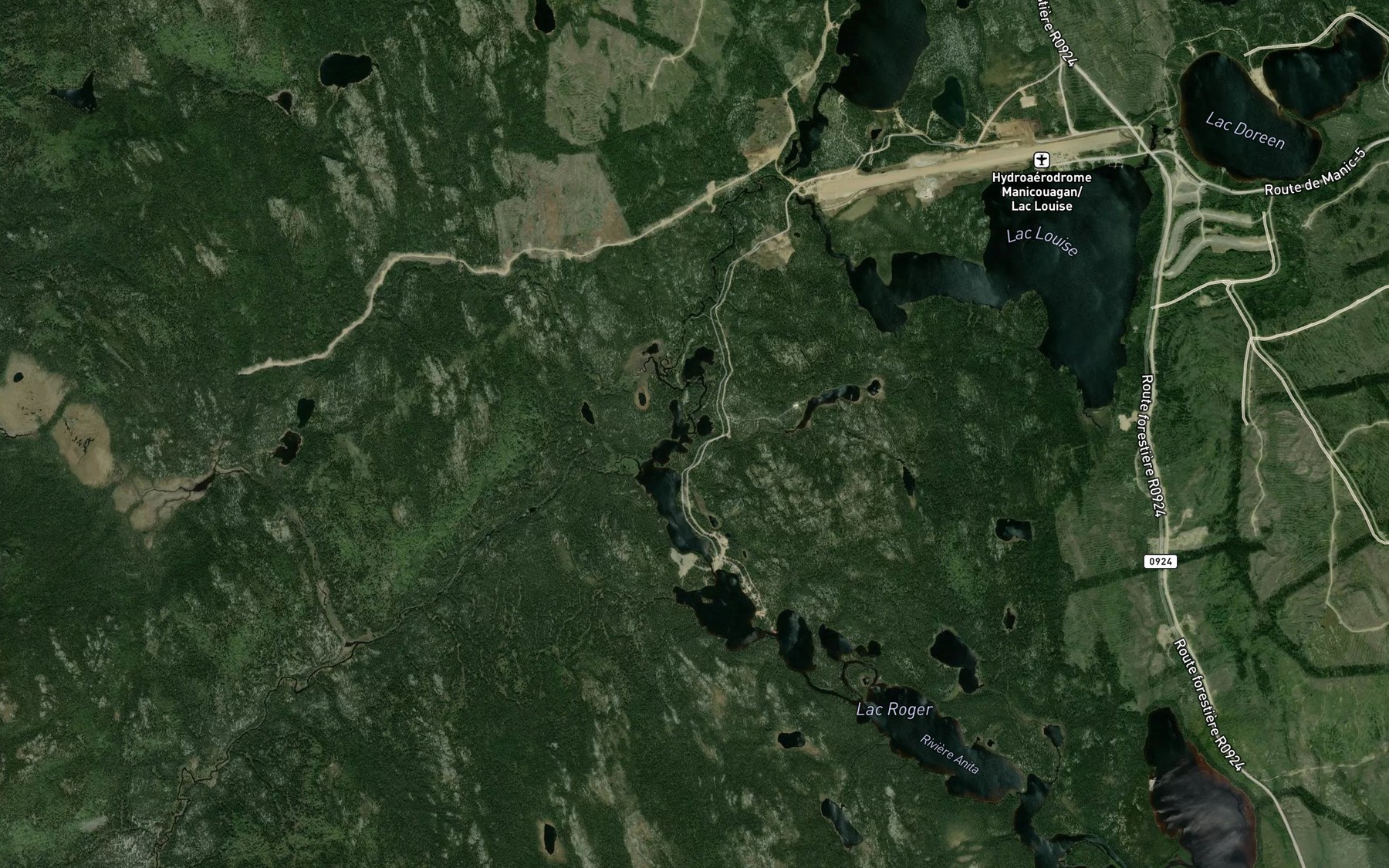 Satellite map of the Lac Jeannot