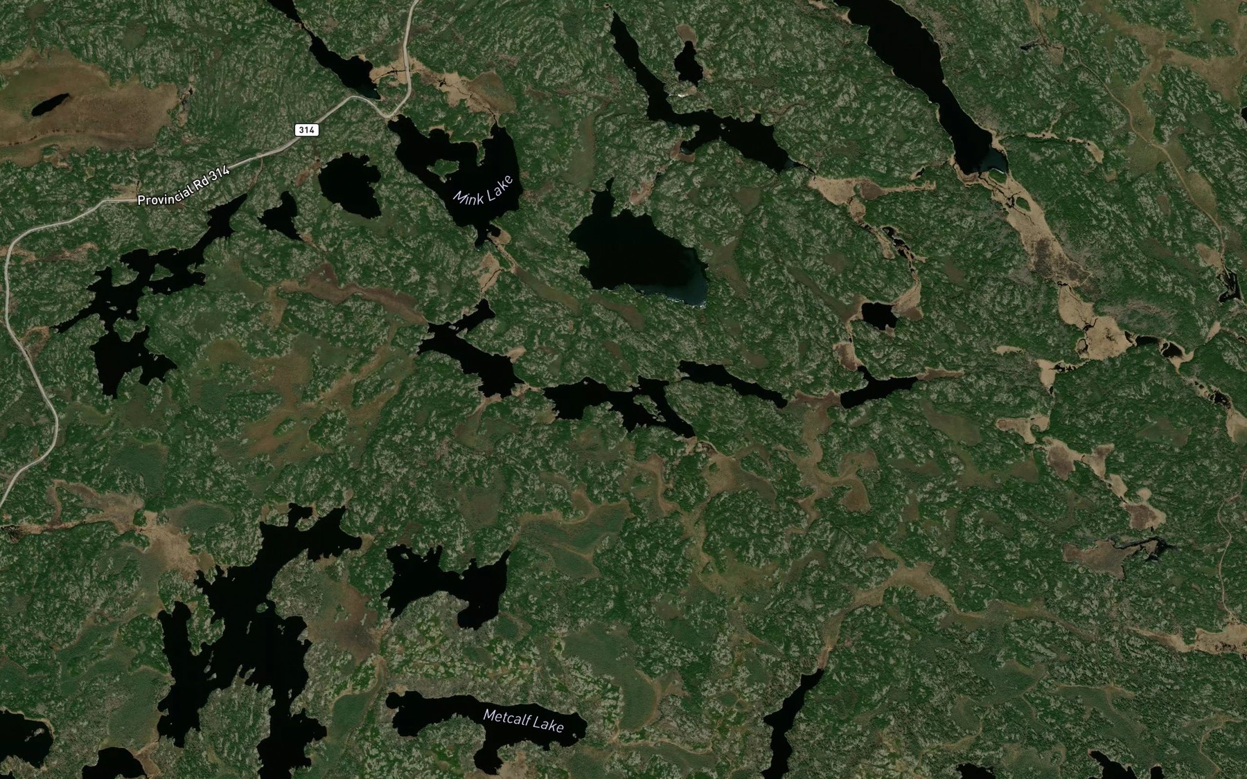 Satellite map of the Grey Wolf Lake