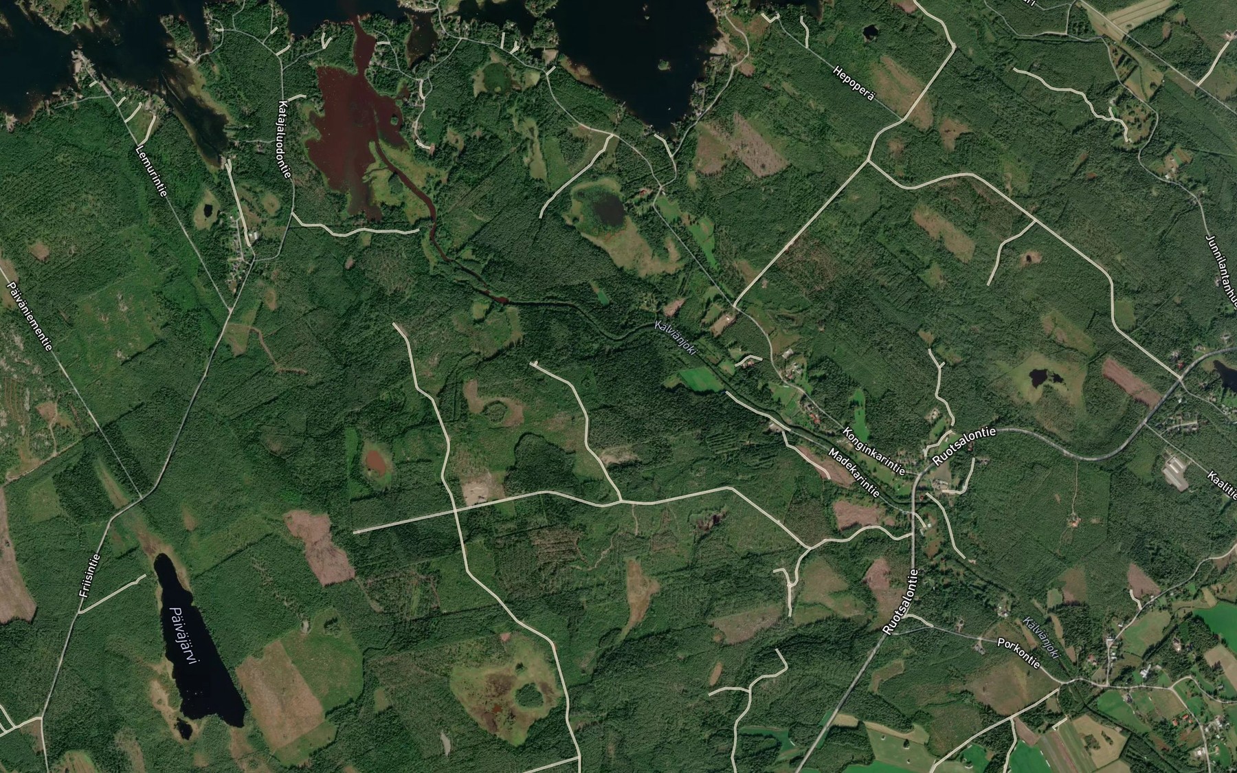 Satellite map of the Kalvianjoki