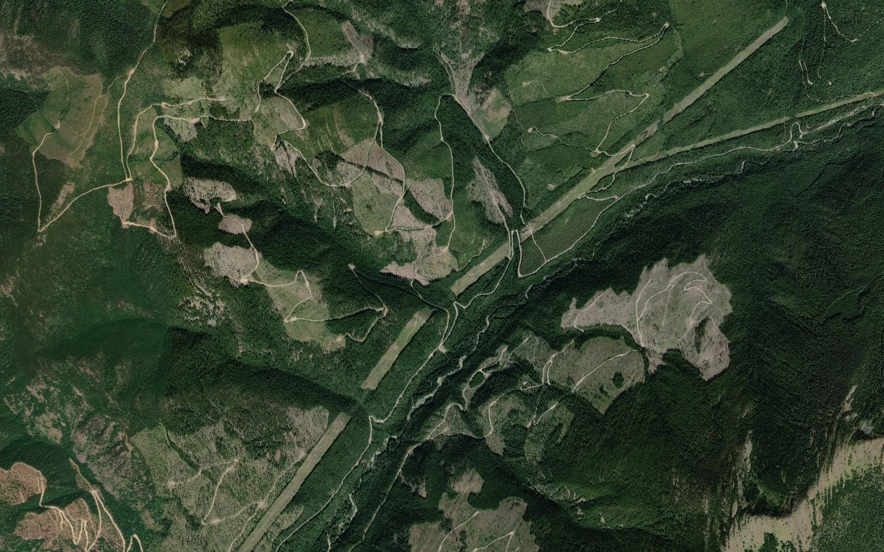 Satellite map of the Spider Creek