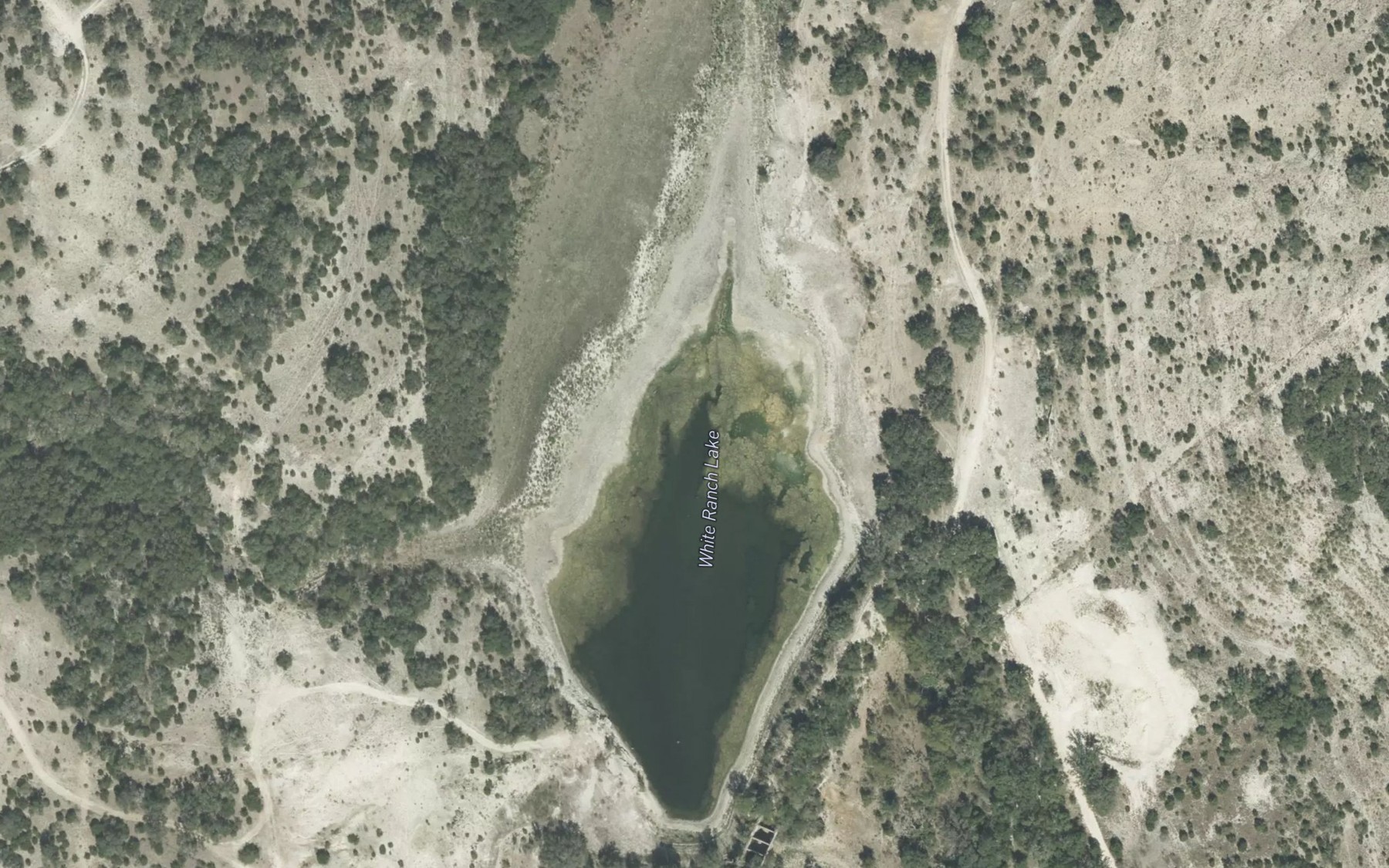 Satellite map of the White Ranch Lake