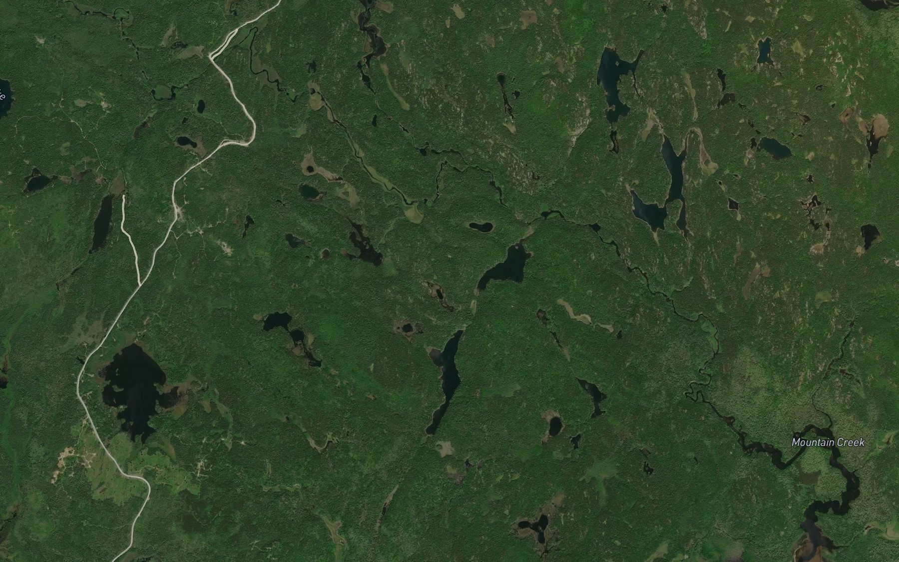 Satellite map of the Mowat Creek