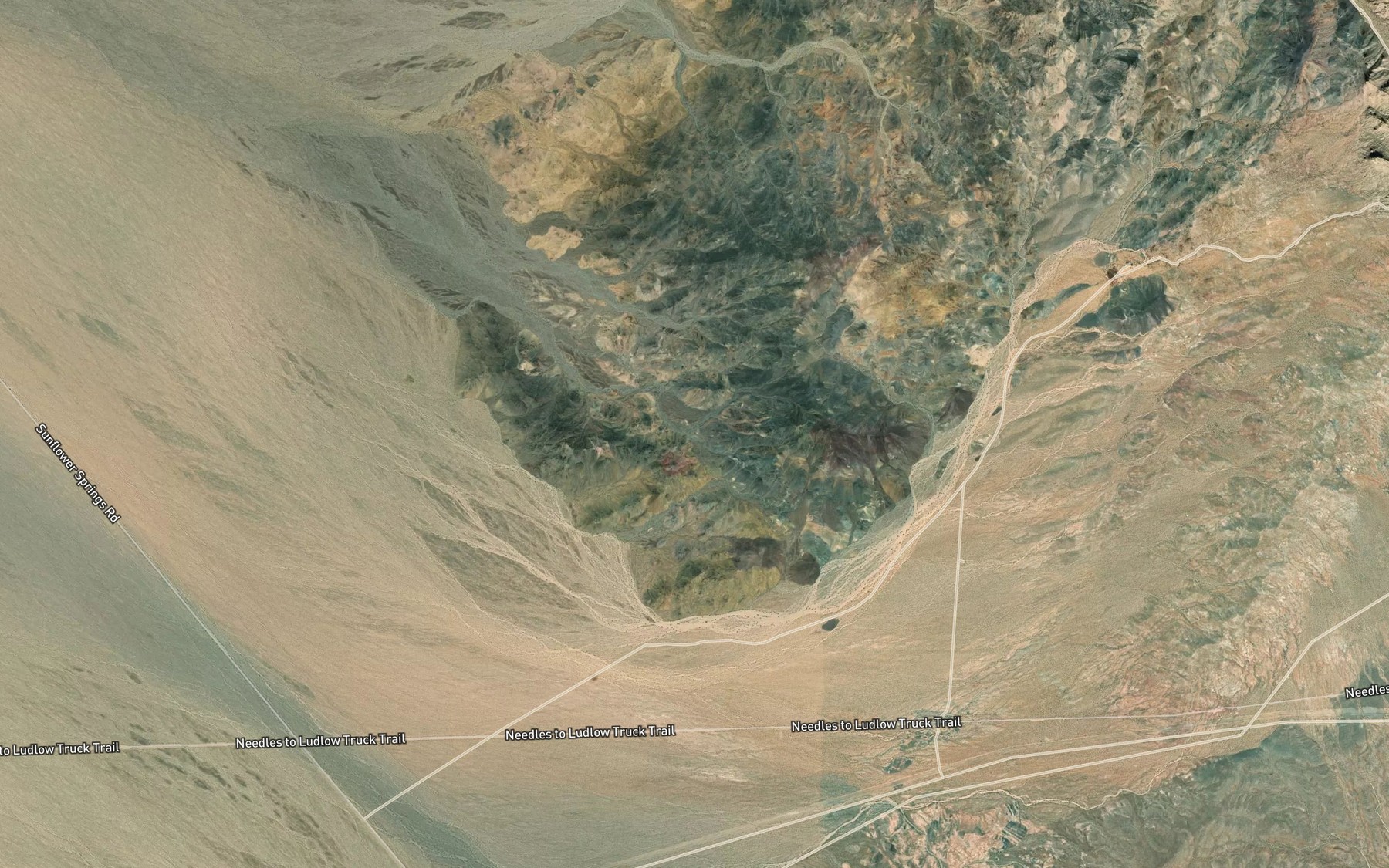 Satellite map of the Barrel Spring