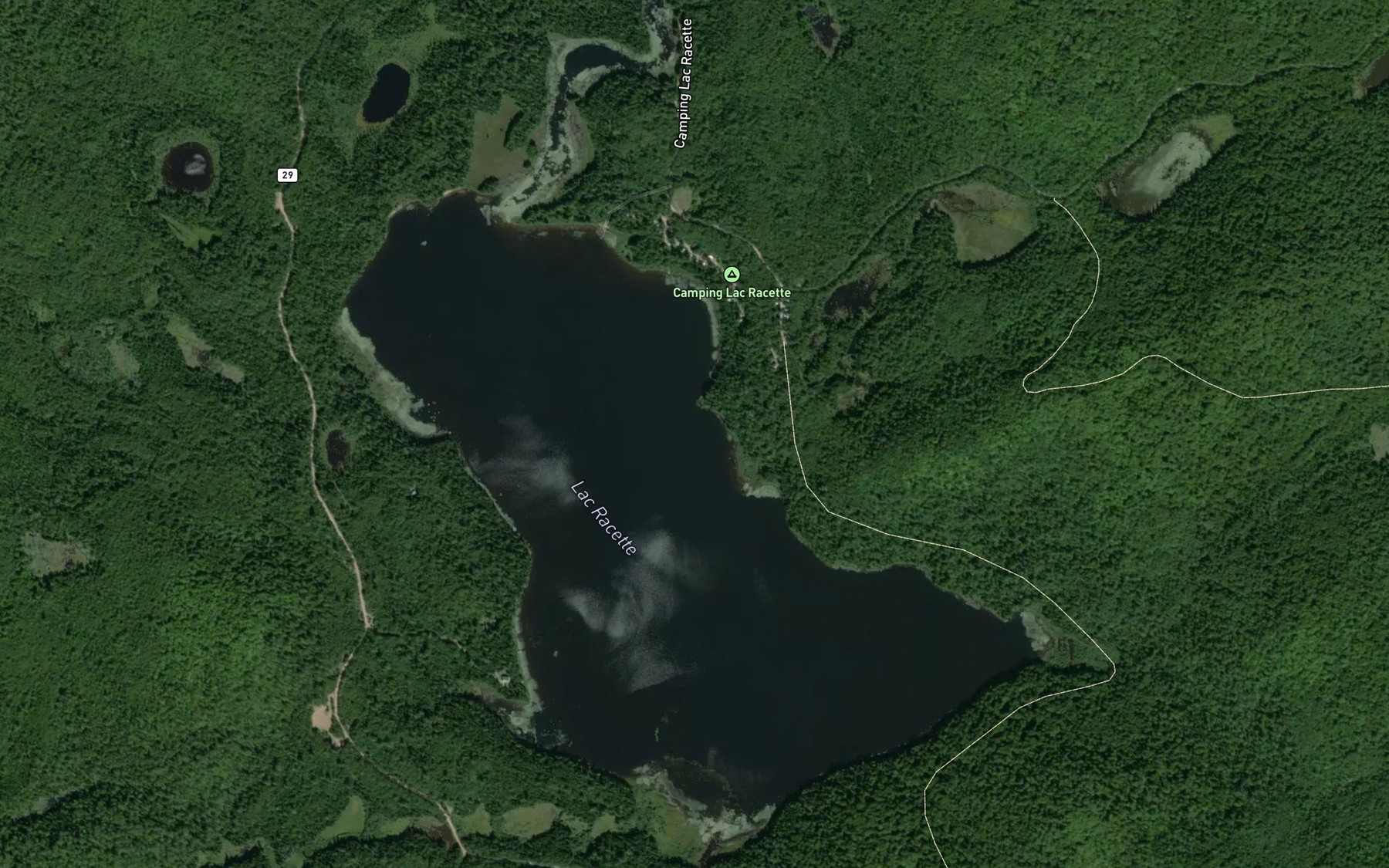 Satellite map of the Lac Racette