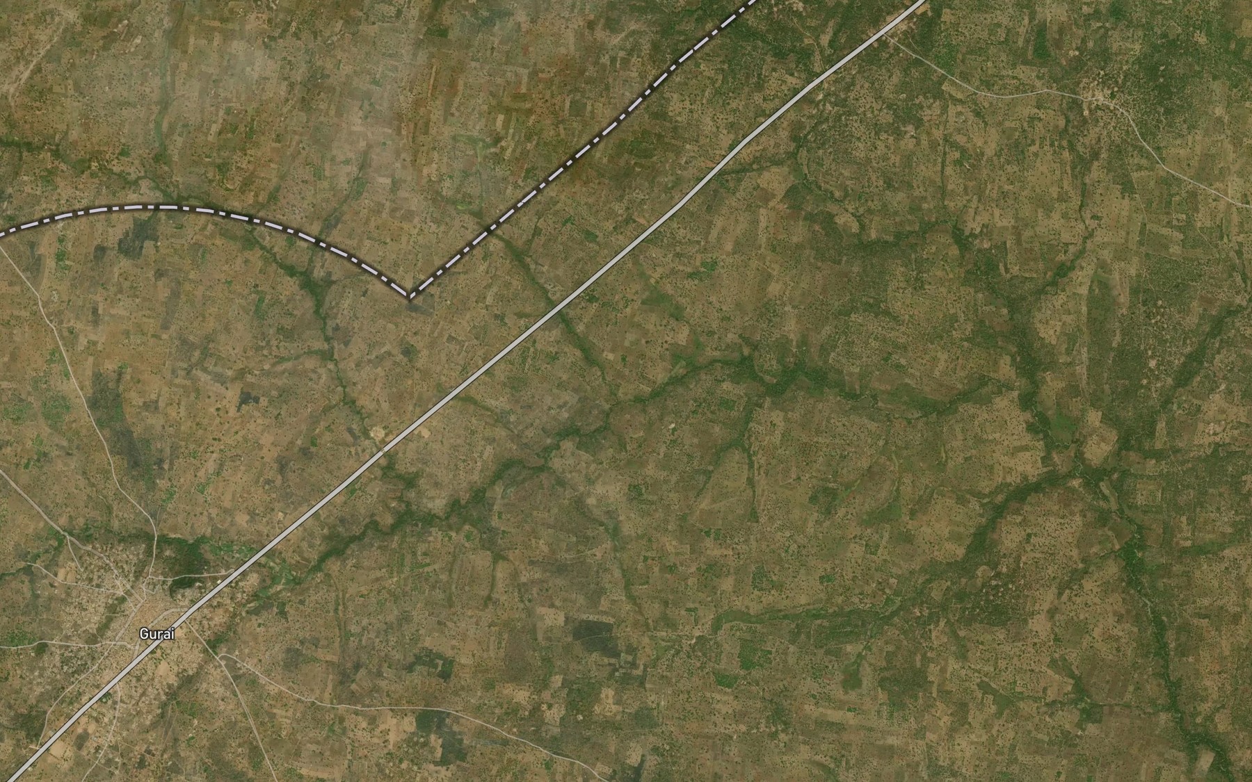 Satellite map of the River Tubiku