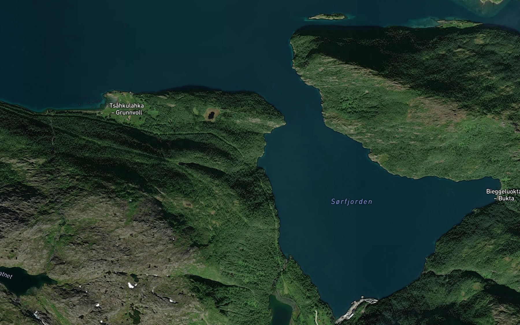 Satellite map of the Glemslauta