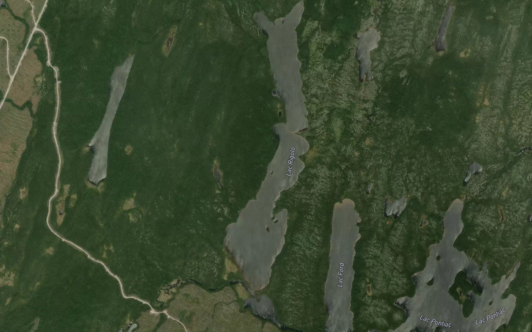Satellite map of the Lac Rigolo
