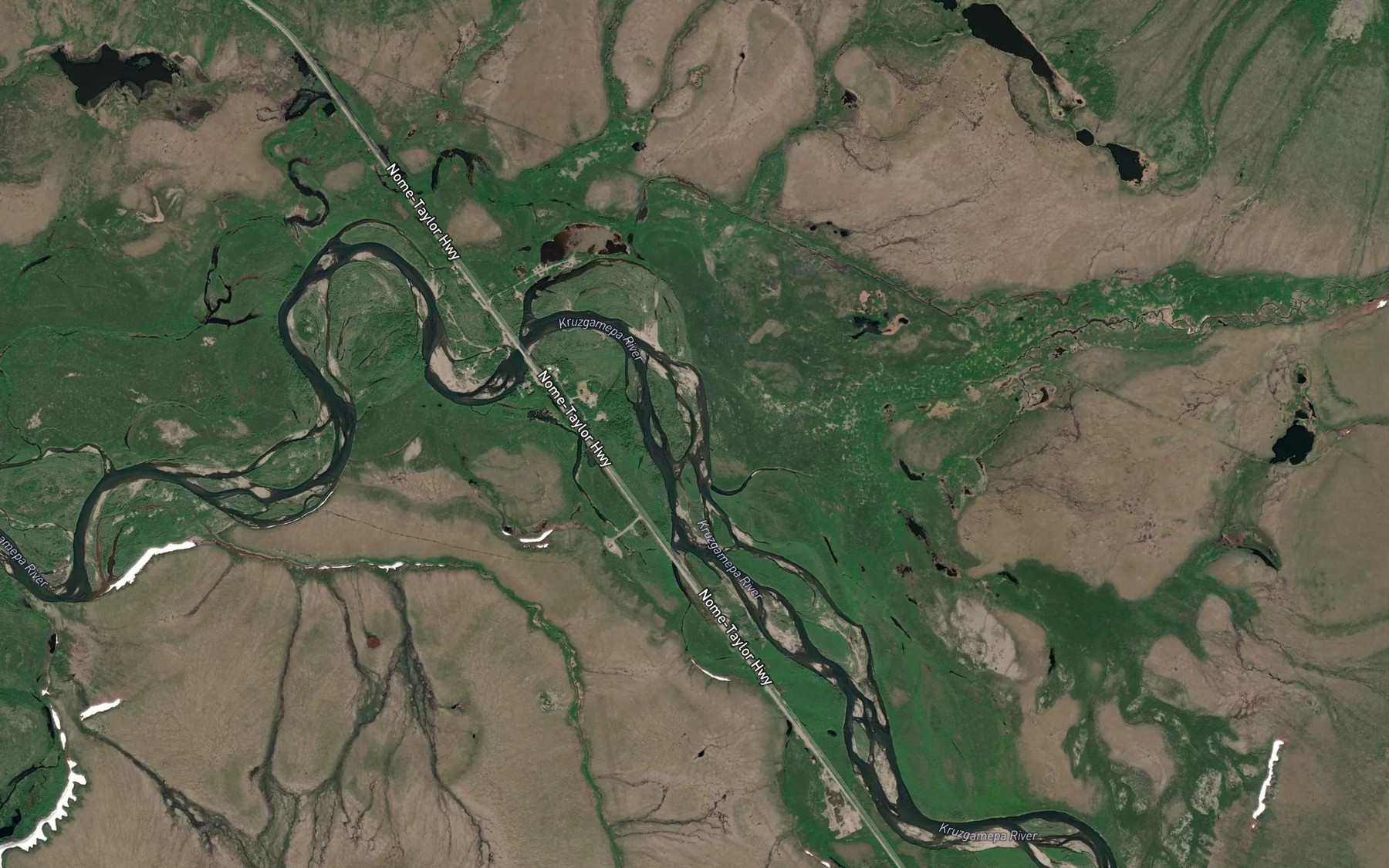 Satellite map of the Lucky Dog Creek