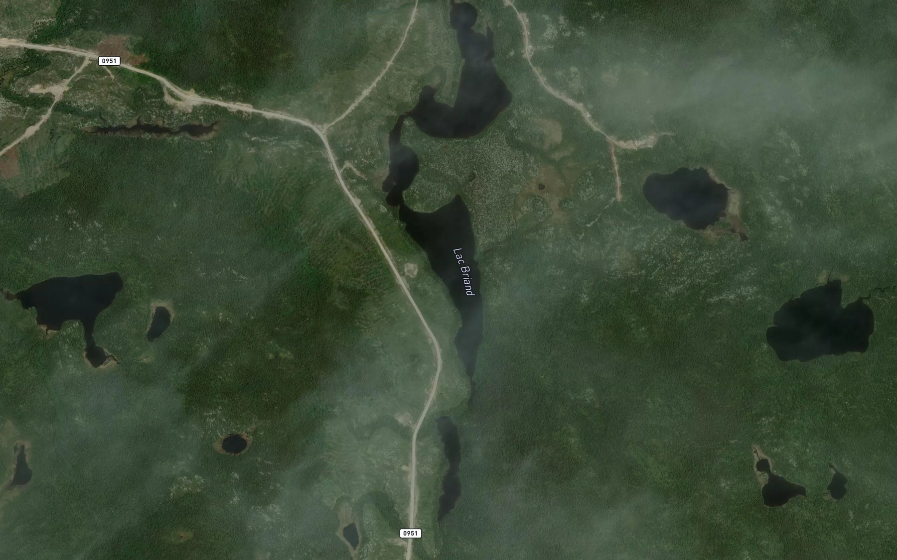 Satellite map of the Lac Briand
