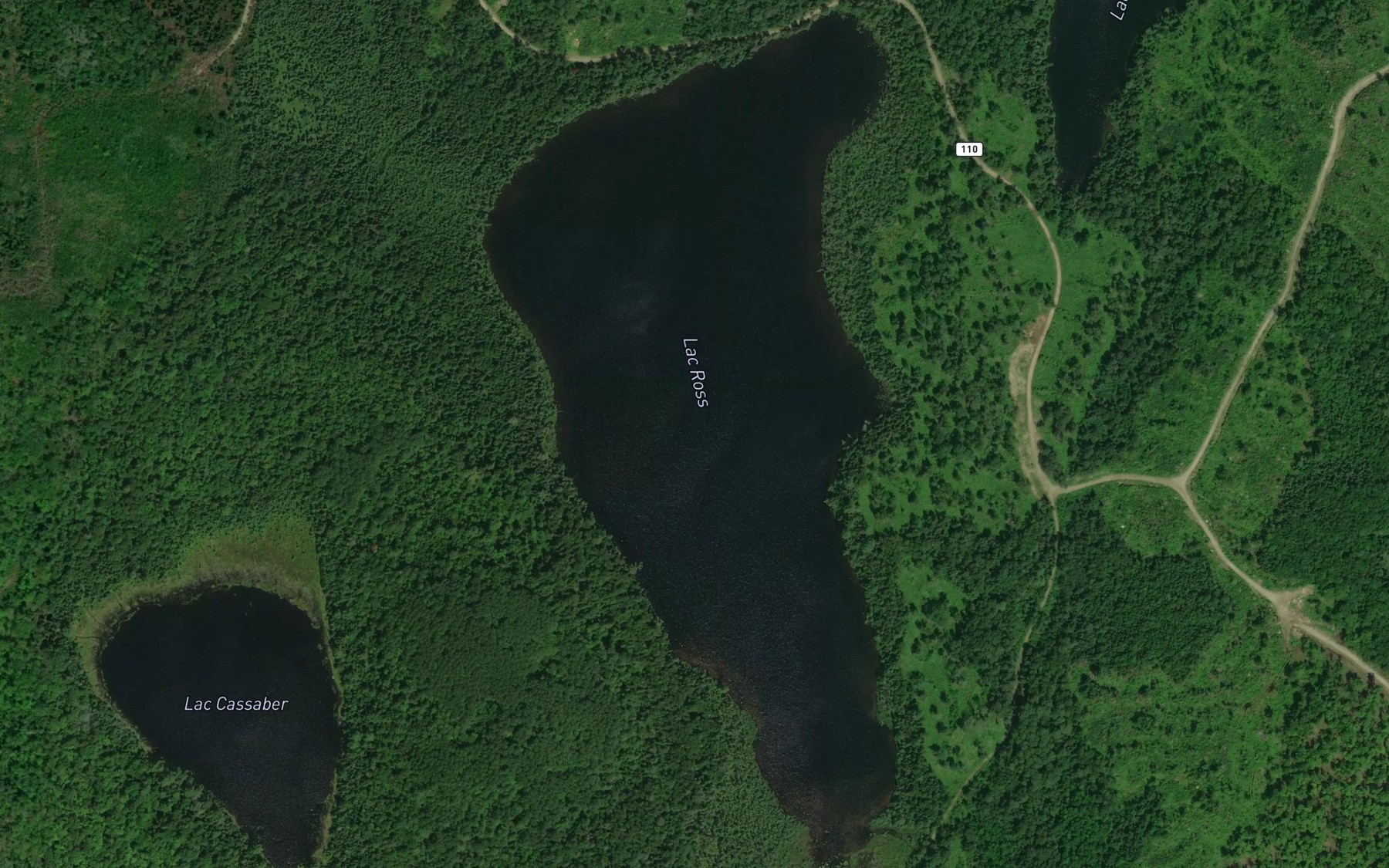 Satellite map of the Lac Ross