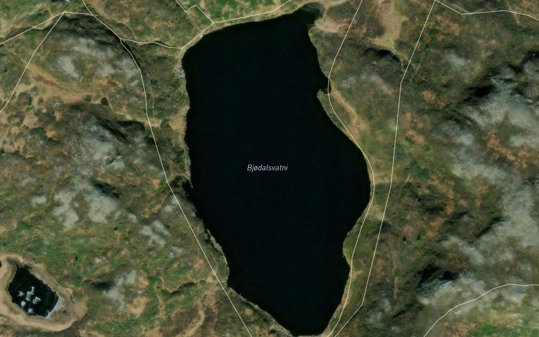 Satellite map of the Bjodalsvatni
