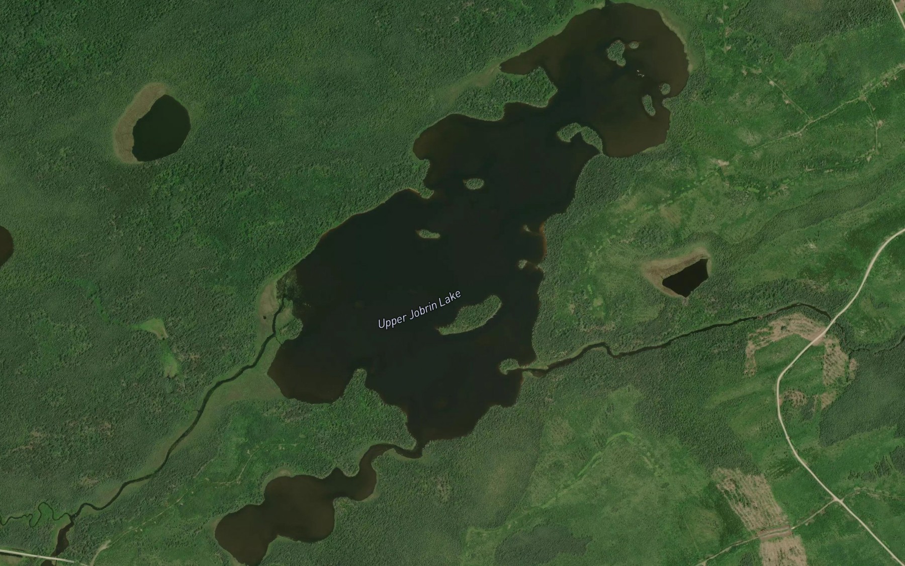 Satellite map of the Upper Jobrin Lake