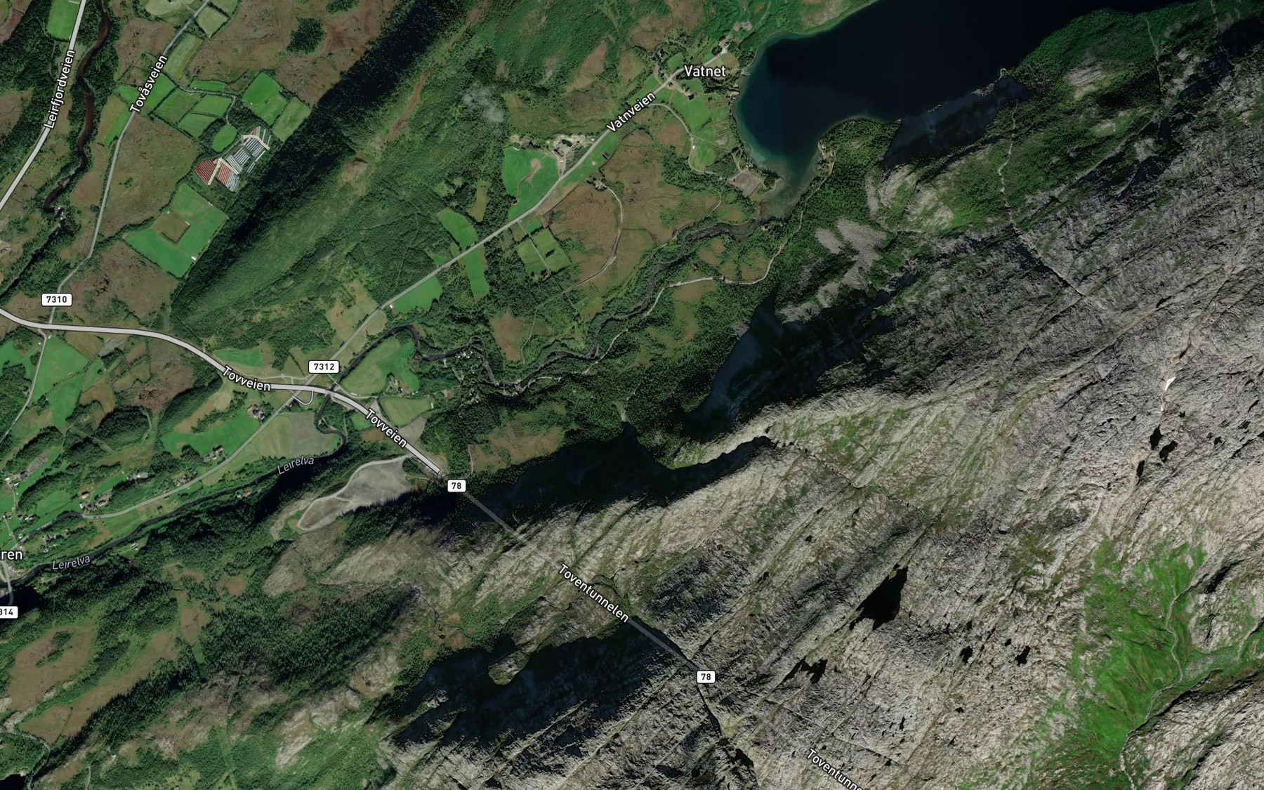 Satellite map of the Fjellbekken