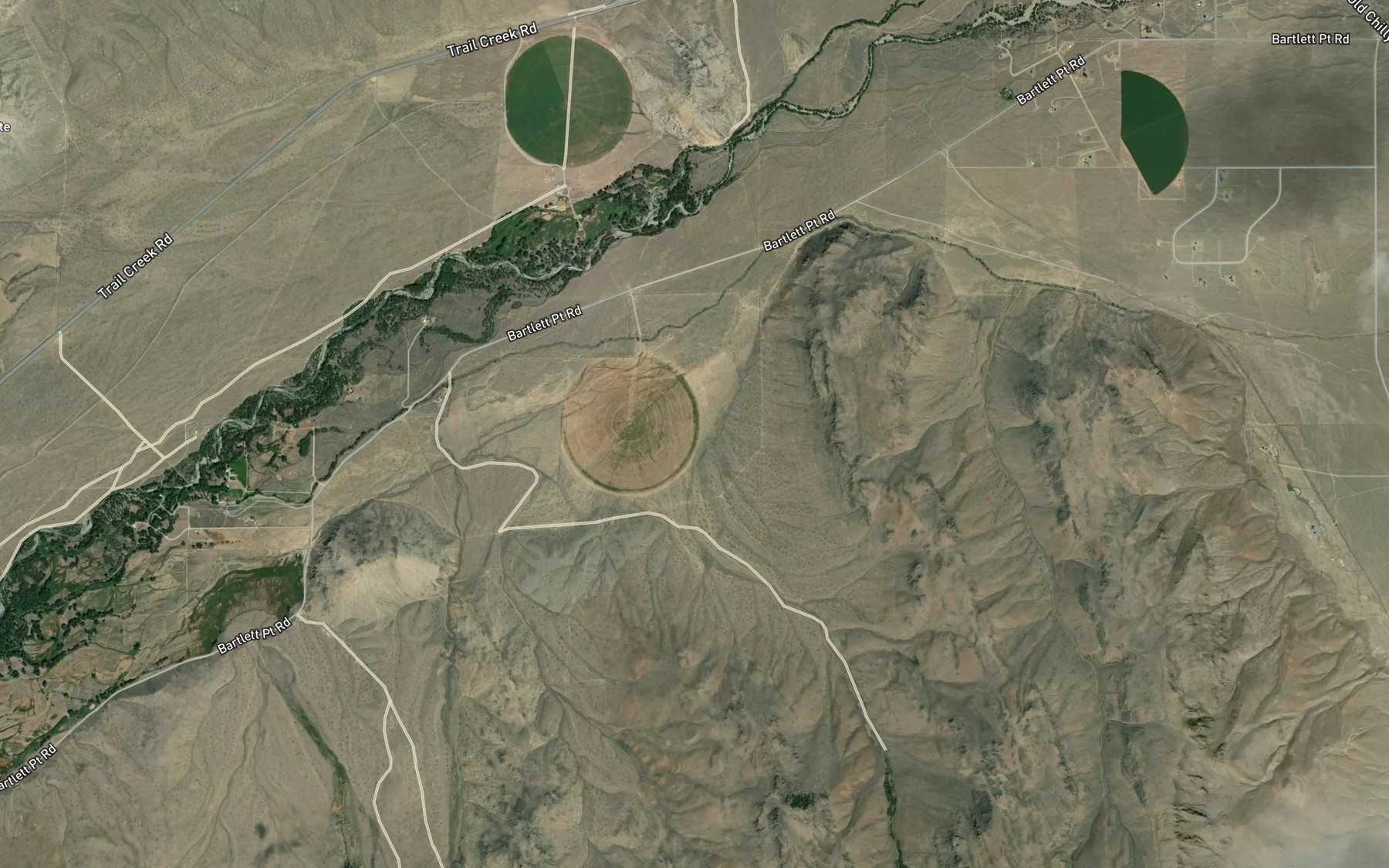Satellite map of the Talman Creek