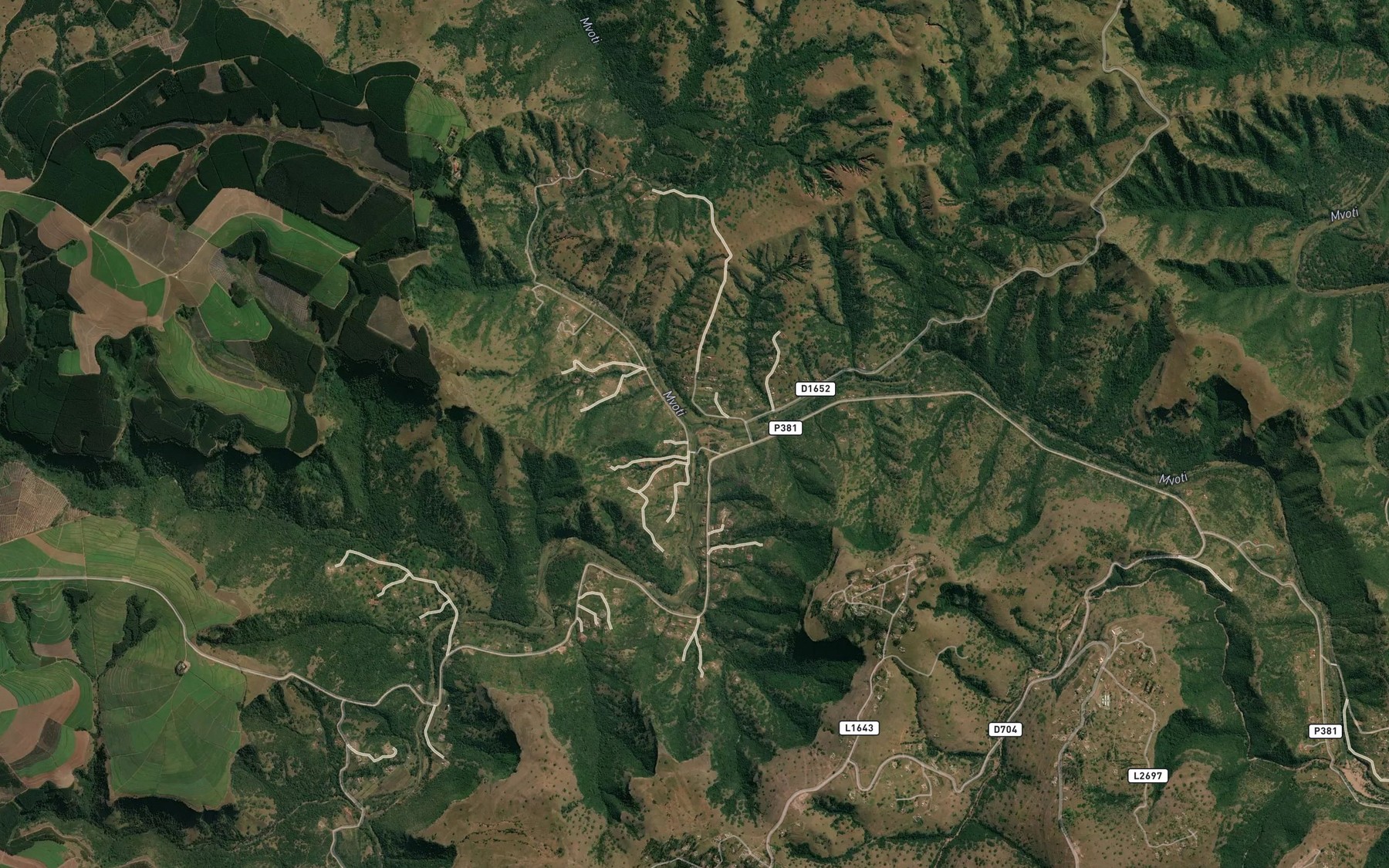 Satellite map of the Mtizane