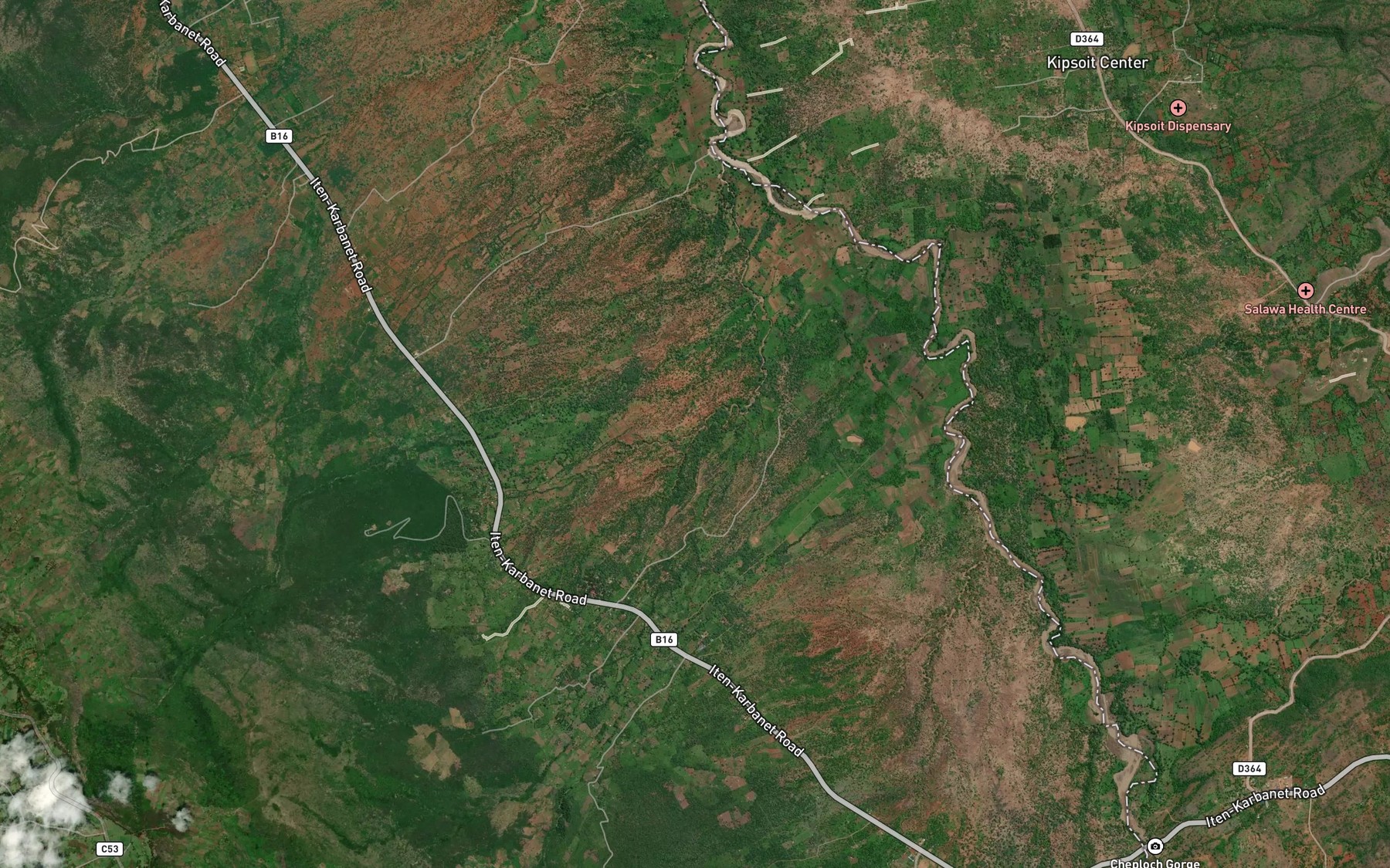 Satellite map of the Tuluwei
