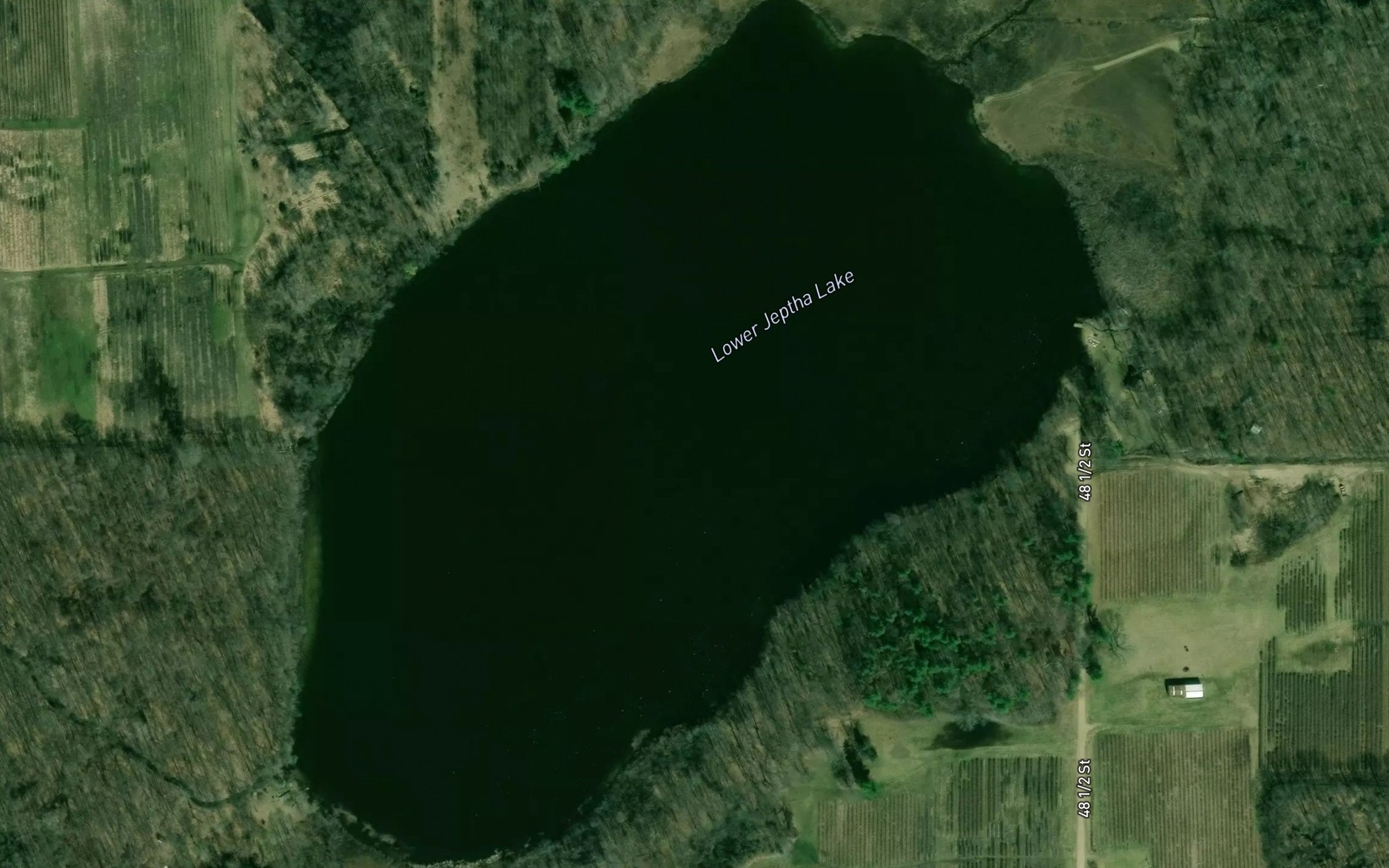 Satellite map of the Lower Jeptha Lake