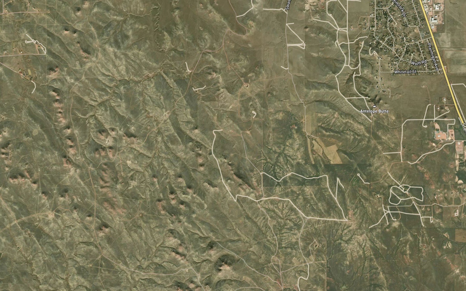 Satellite map of the Mary Alice Reservoir