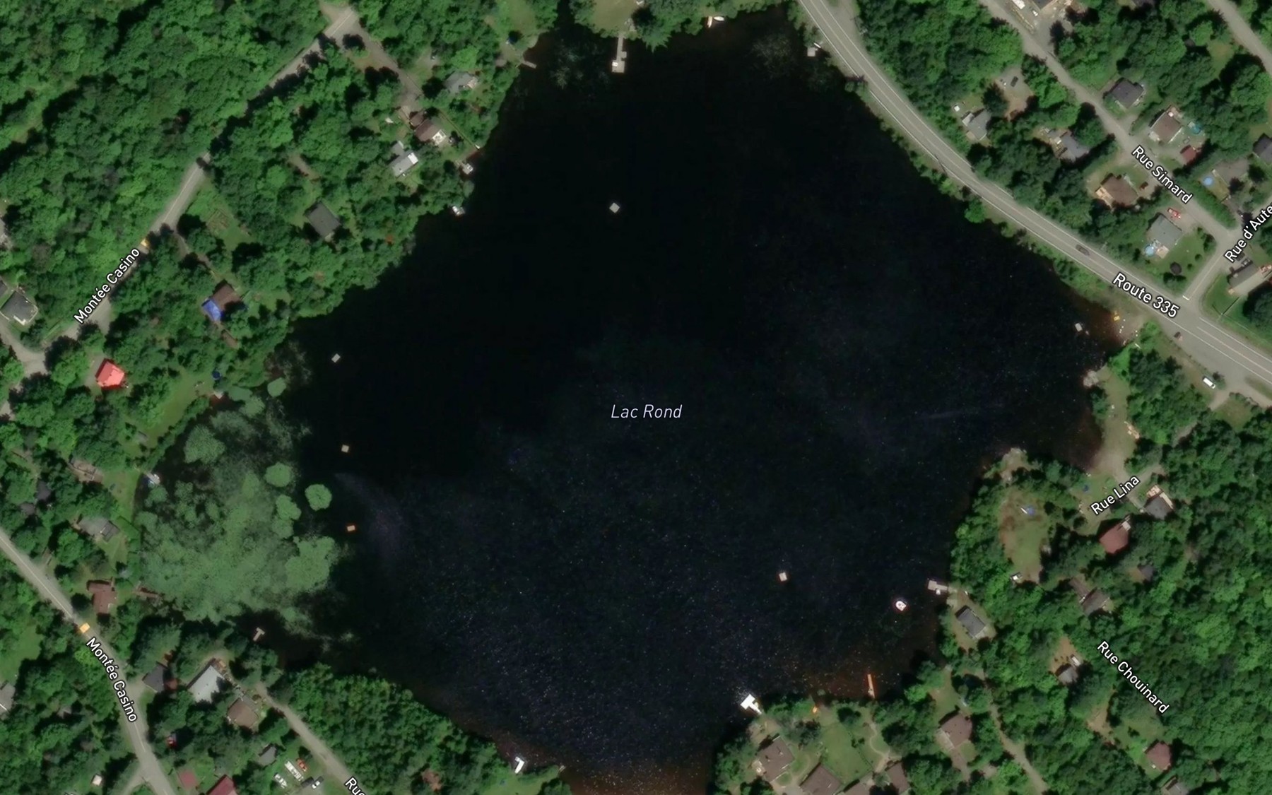 Satellite map of the Lac Rond