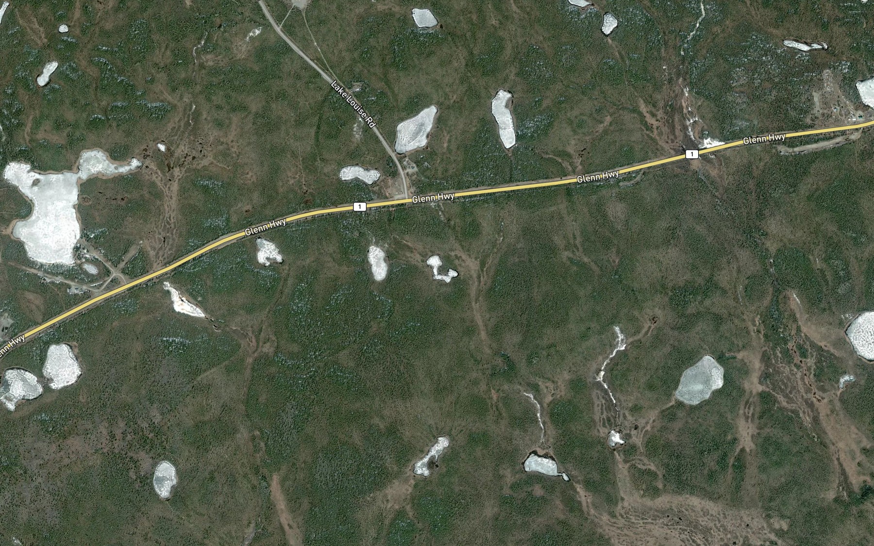 Satellite map of the Little Junction Lake