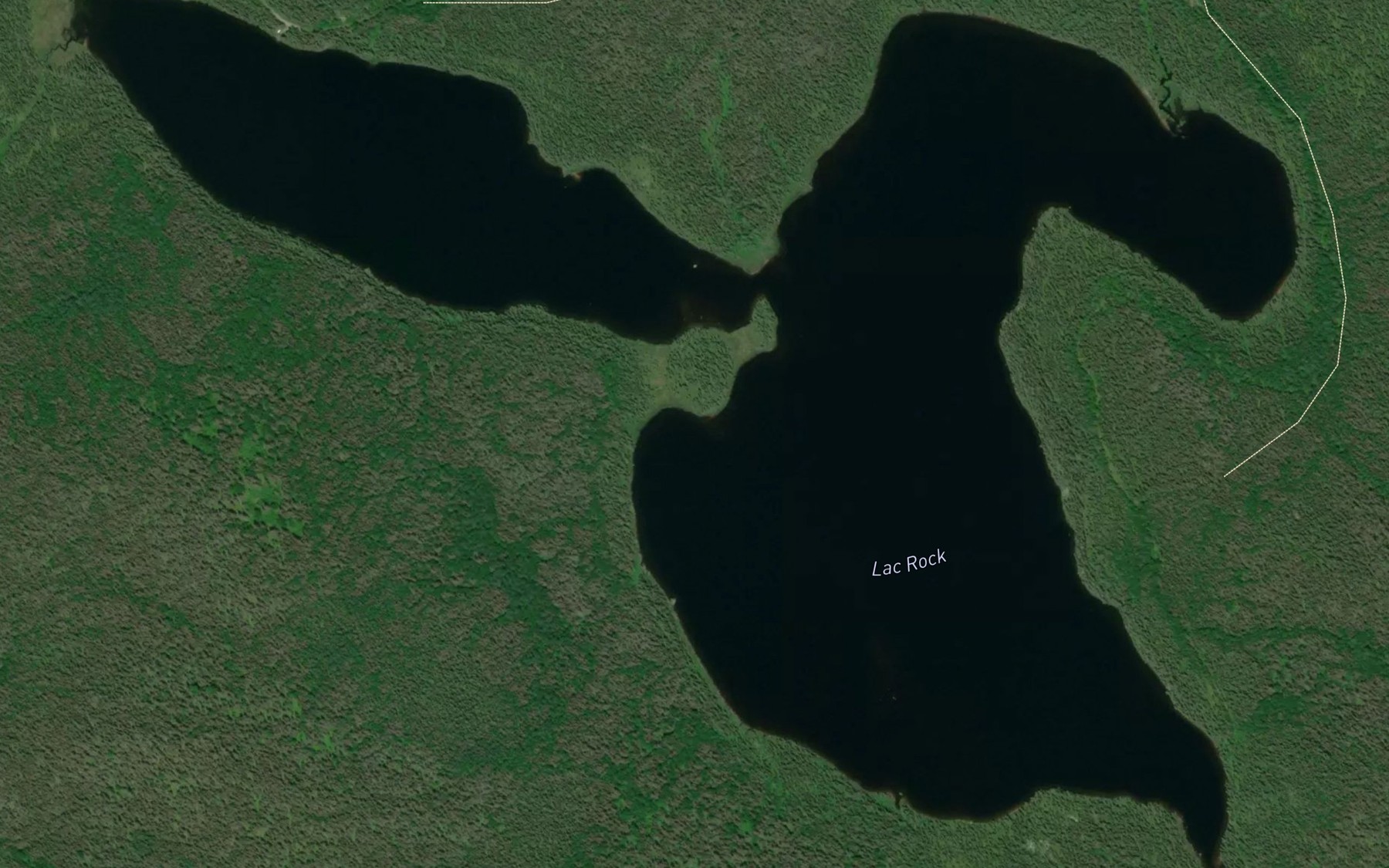 Satellite map of the Lac Rock