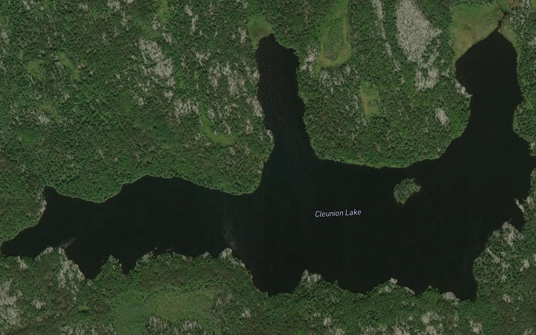 Satellite map of the Cleunion Lake
