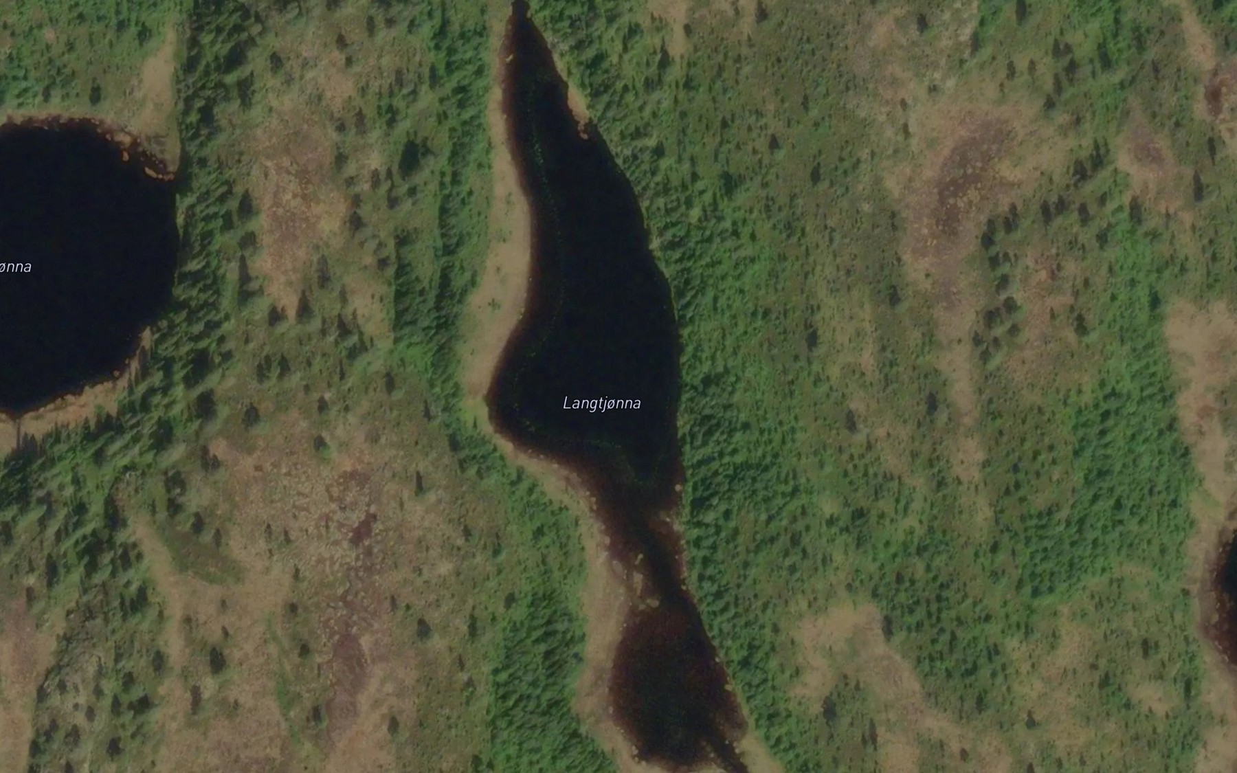 Satellite map of the Langtjonna