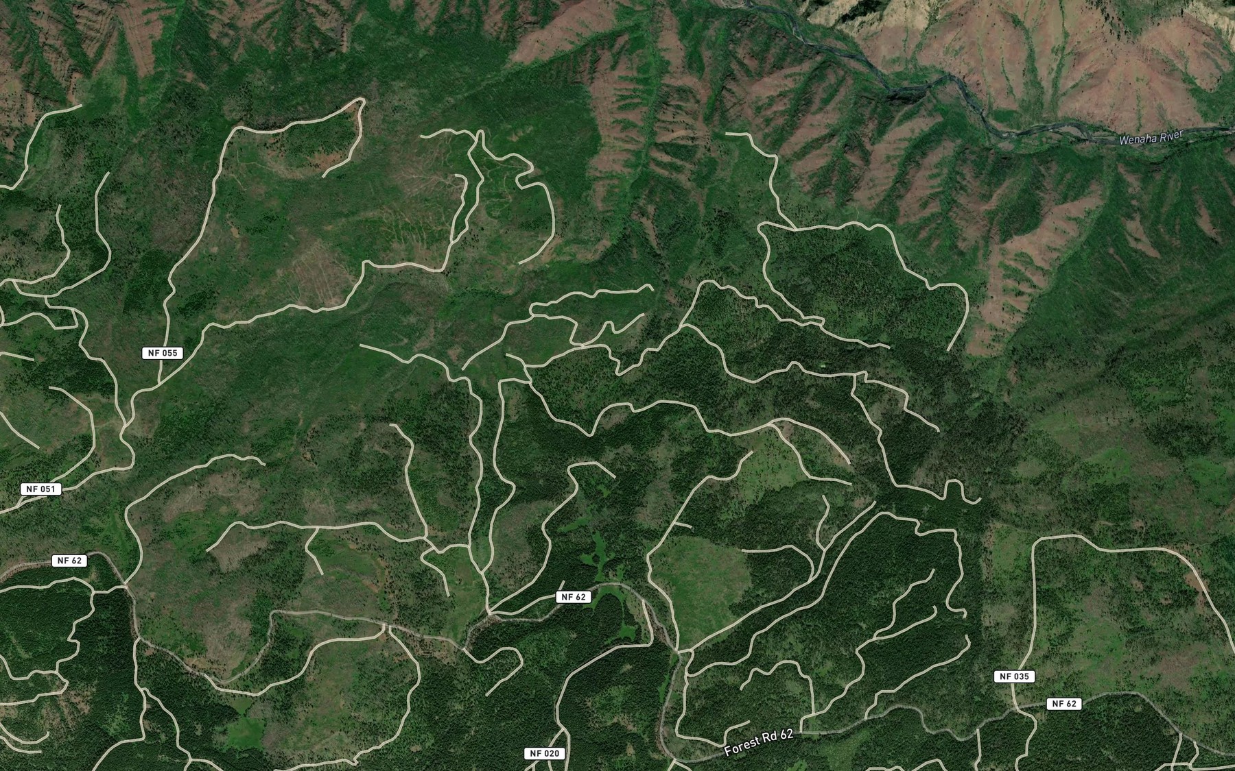 Satellite map of the Hoodoo Spring