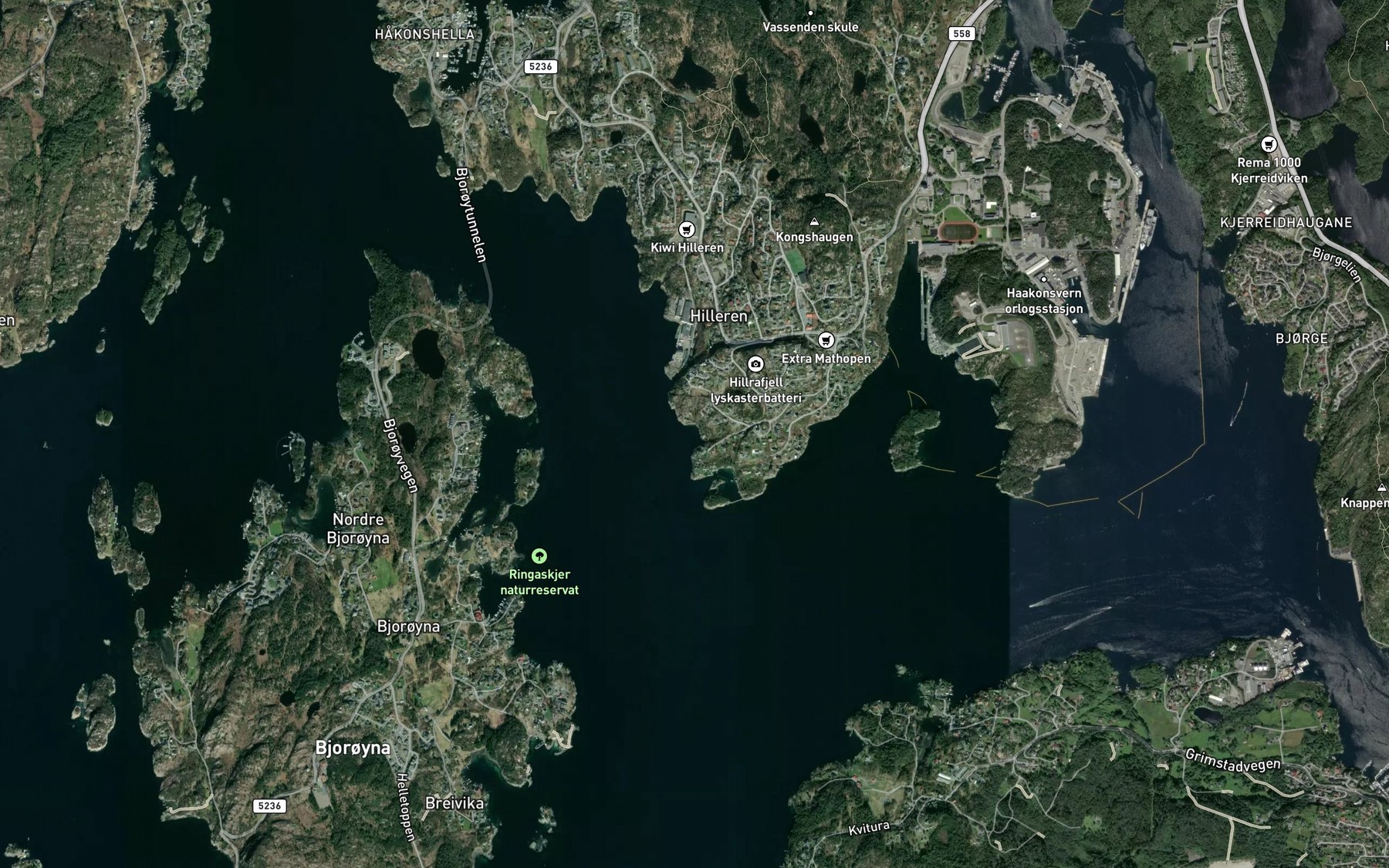 Satellite map of the Skotavika