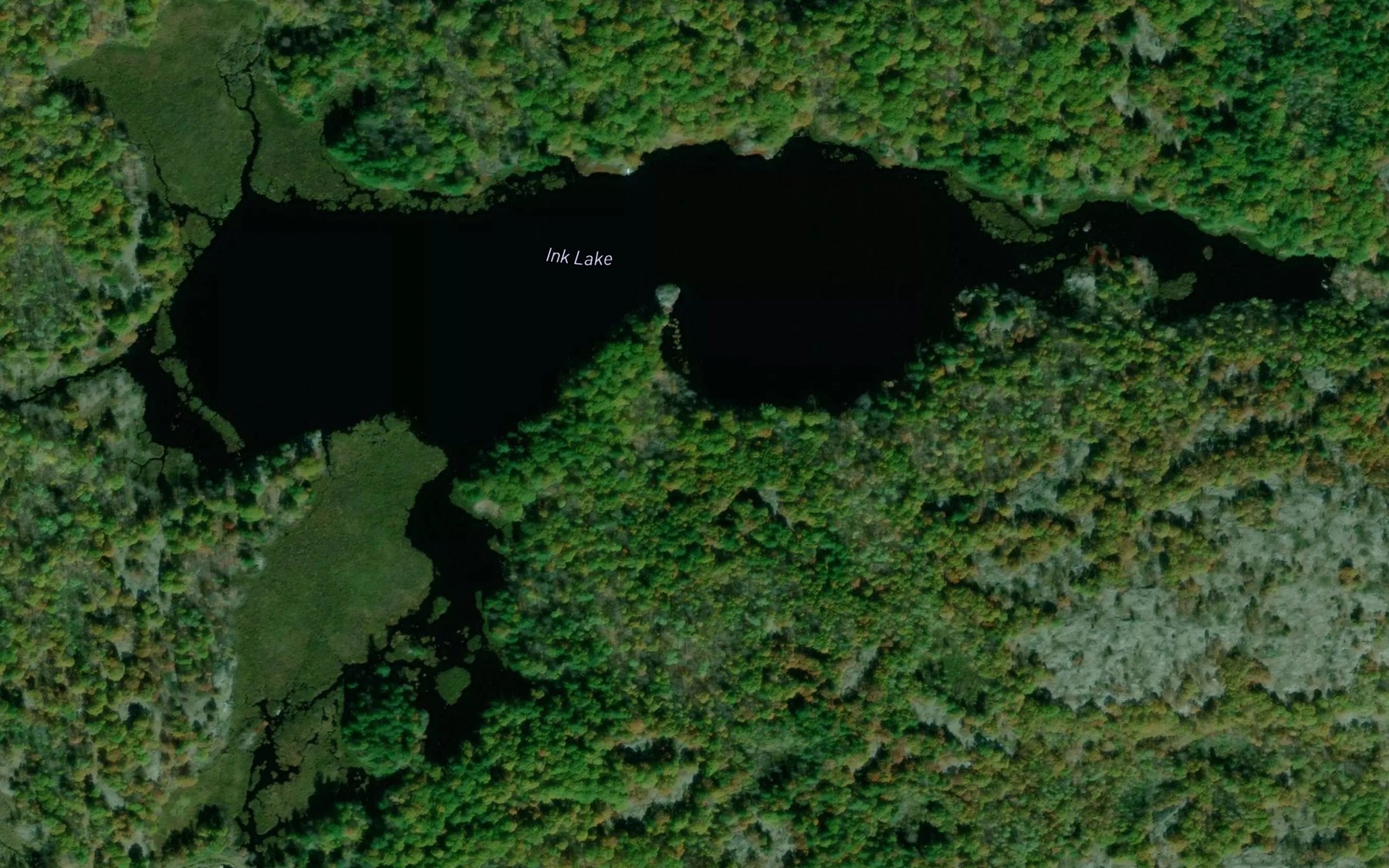 Satellite map of the Ink Lake