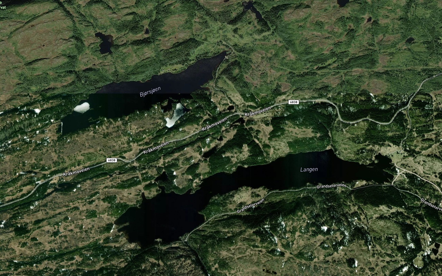 Satellite map of the Stokktjonna