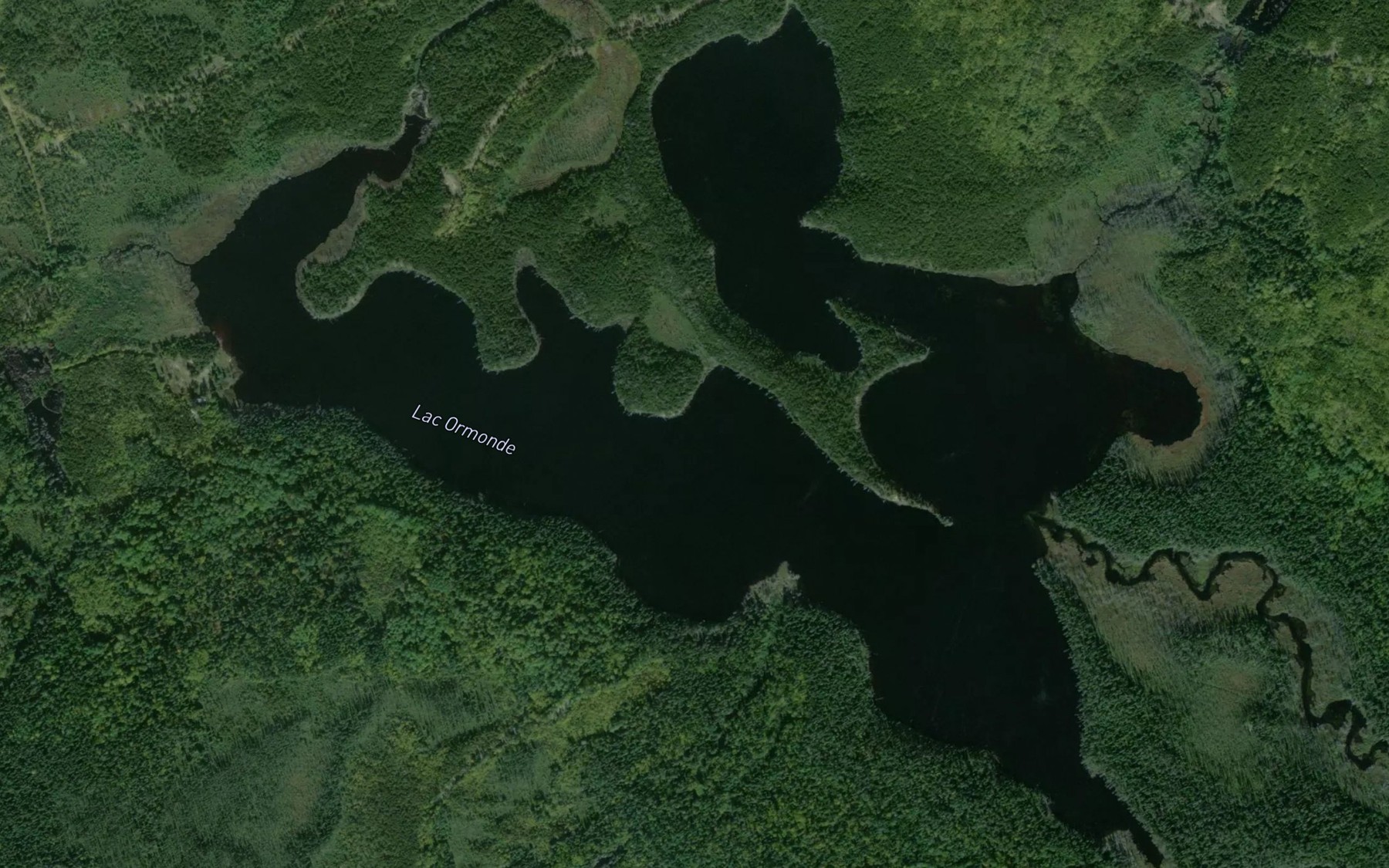 Satellite map of the Lac Ormonde