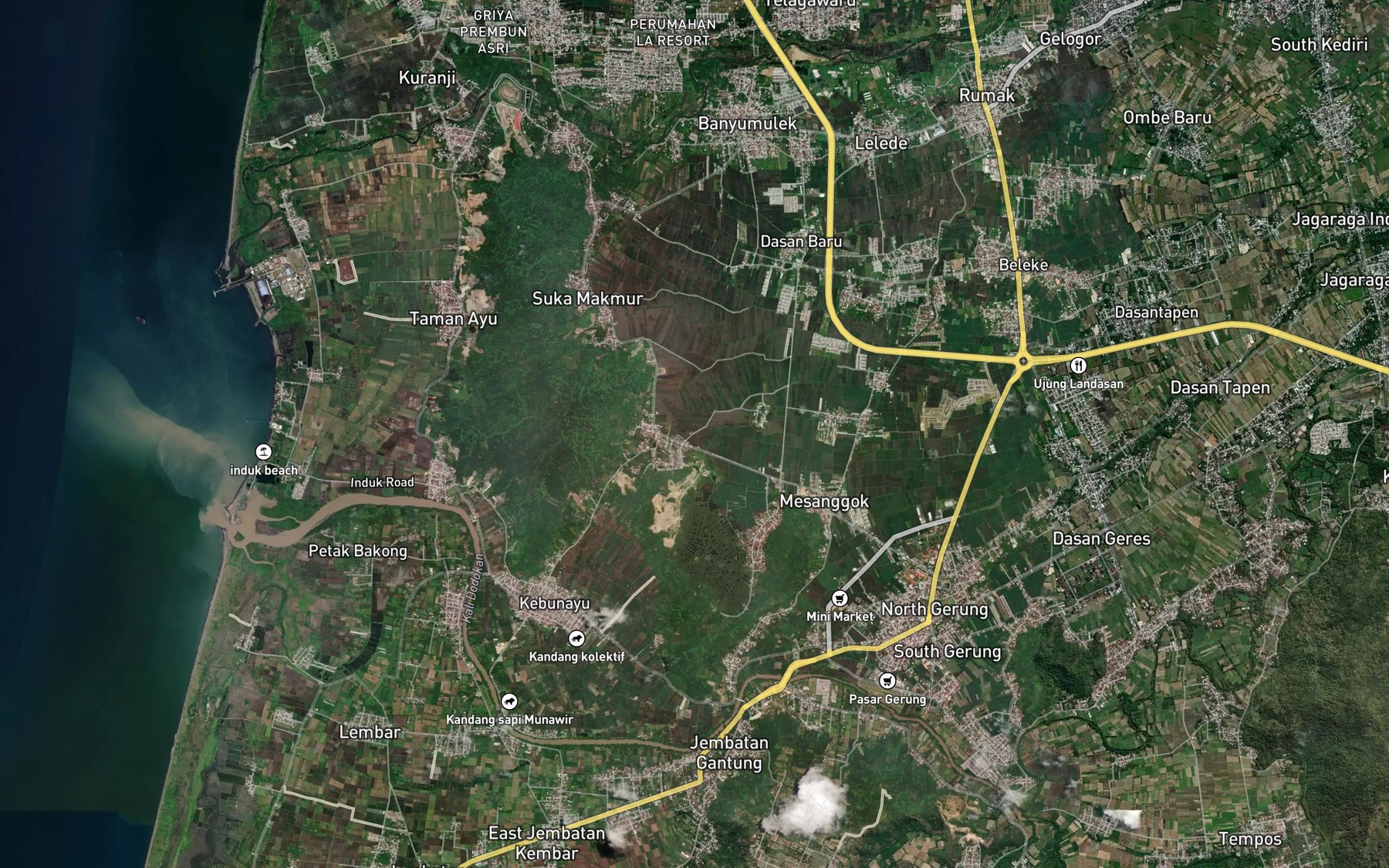Satellite map of the Lapan Gabus